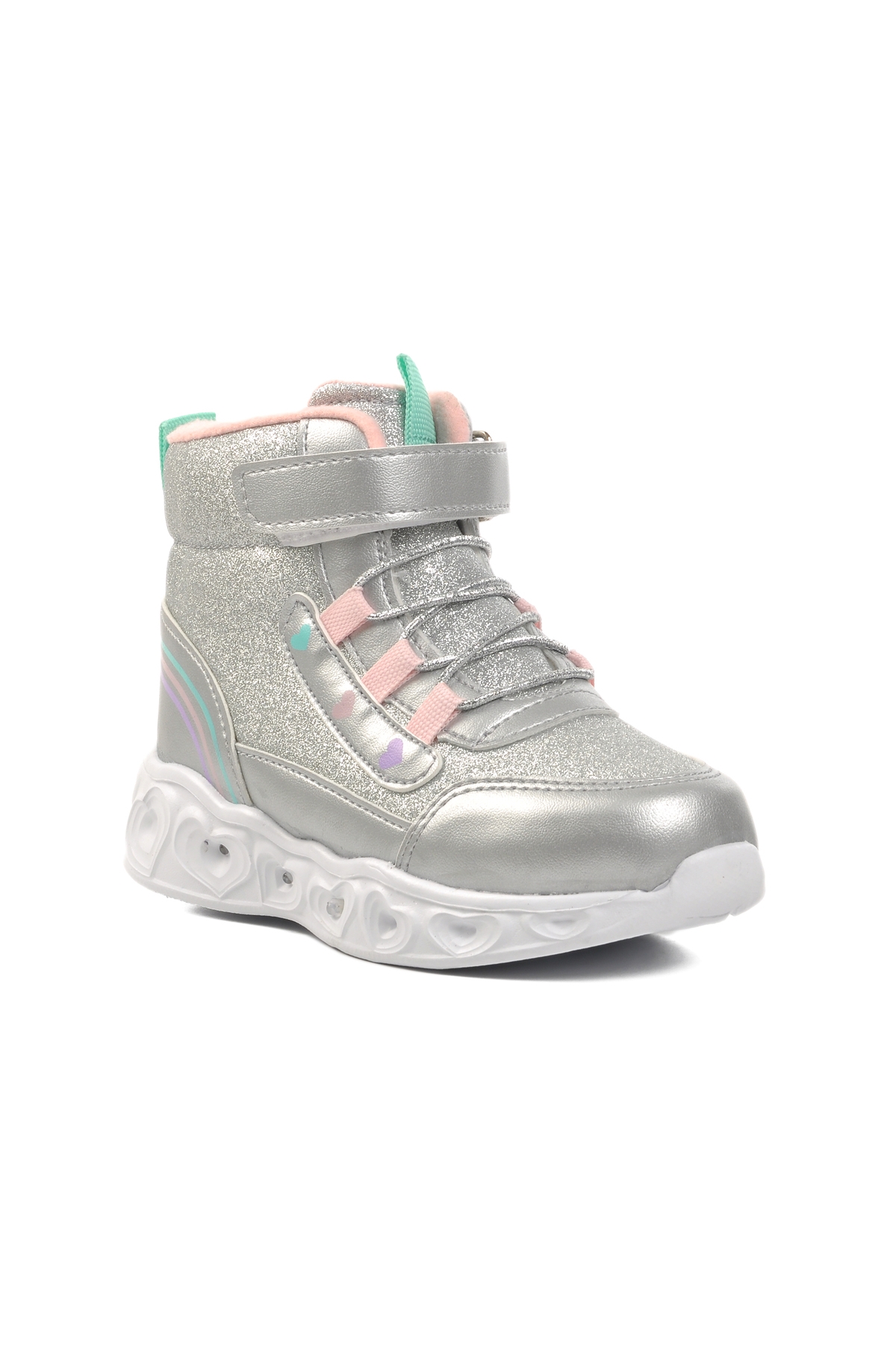 Gümüş Cırtlı Işıklı Hafif Kız Çocuk Bot Kids B - Görsel 4