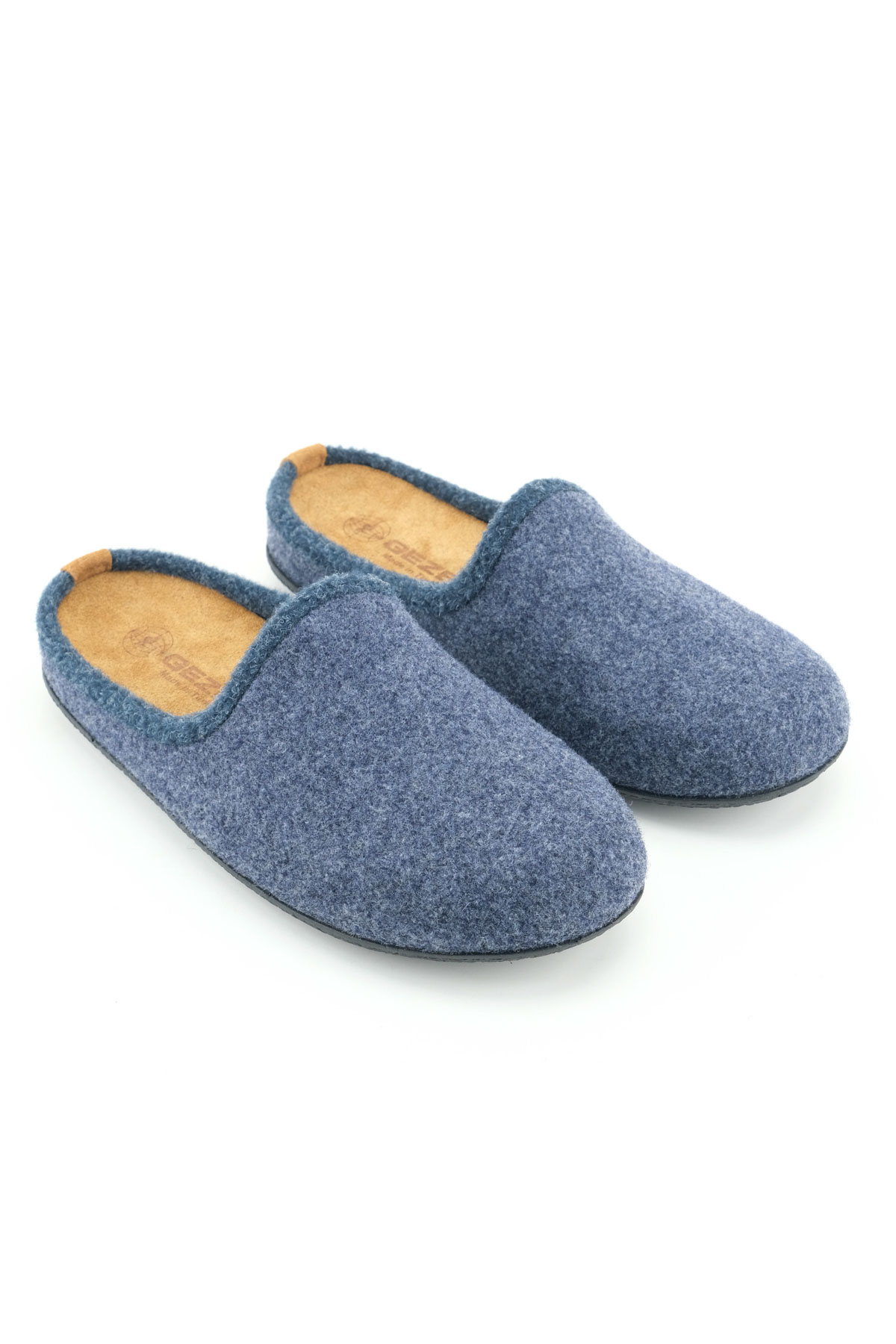 Erkek Kışlık İç Taban Çıkarılabilir Fusbetli Hakiki Deri PVC Alt Taban Keçe Ev Bahçe Terlik - Görsel 4