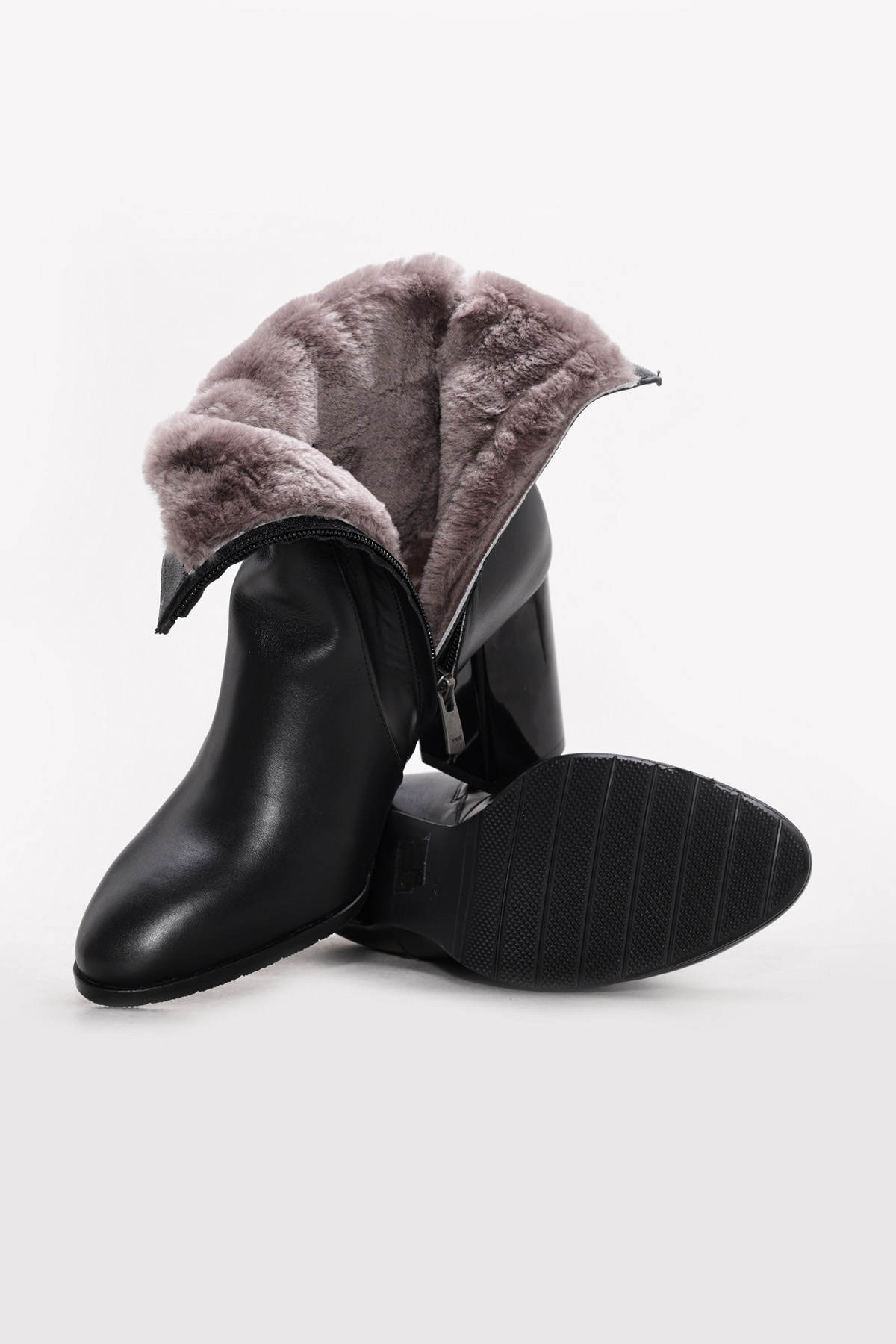 Hakiki Deri Kürklü Kadın Klasik Bot 264KZA687 - Görsel 4