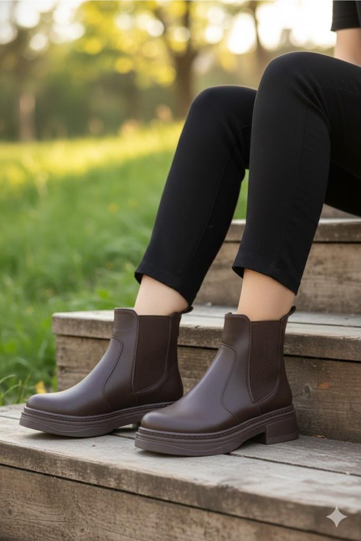 813700 Ventes Sıcak Astar İki Tarafı Lastikli Kaymaz Taban Kadın Bot - Görsel 2
