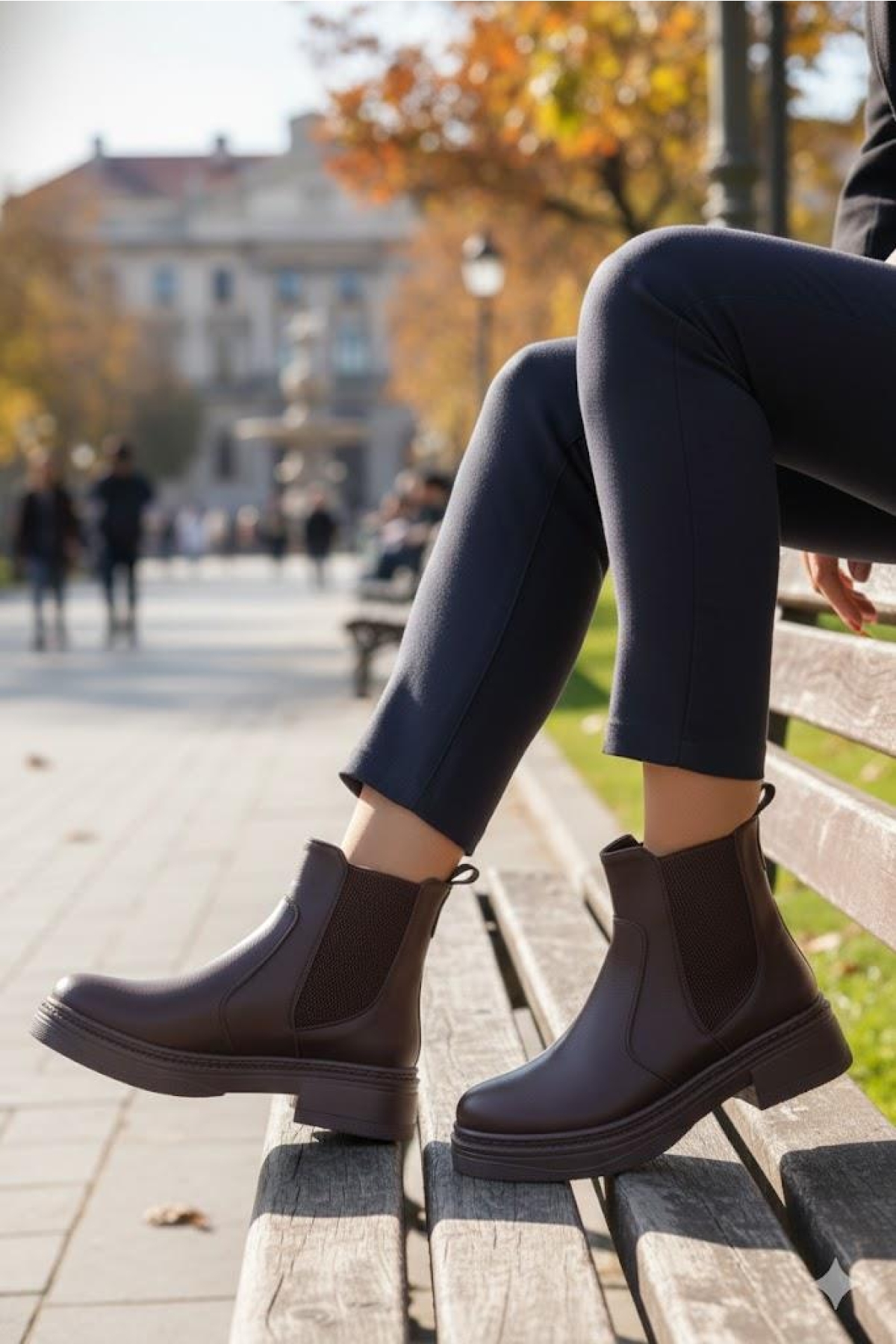 813700 Ventes Sıcak Astar İki Tarafı Lastikli Kaymaz Taban Kadın Bot - Görsel 4