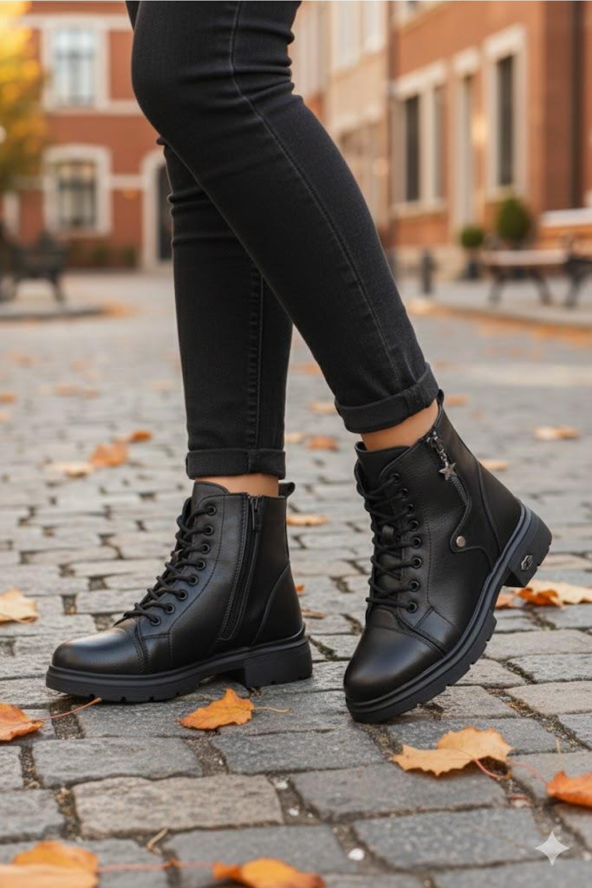 1180 Rahat Sıcak Astar Kaymaz Taban Yumuşak Hakiki Deri Kadın Bot - Görsel 4