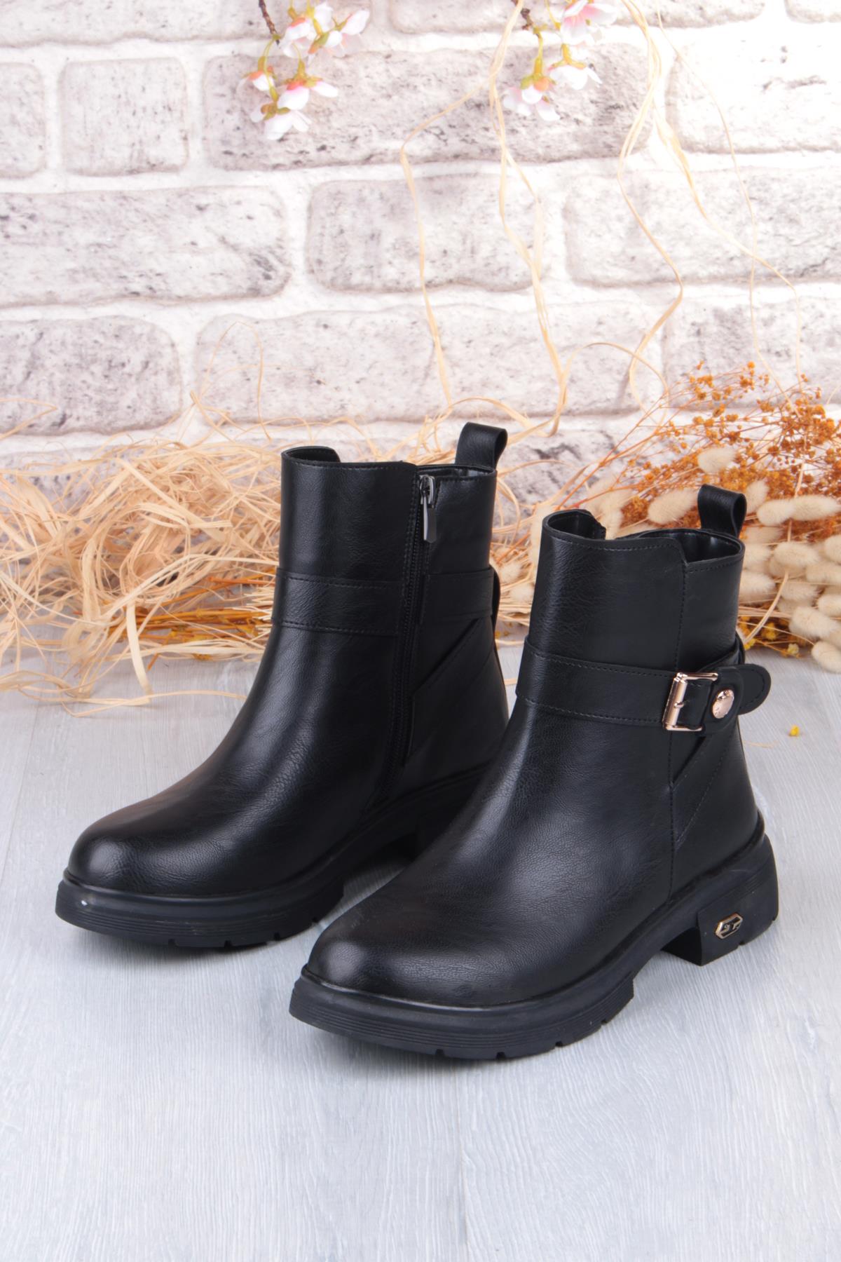 222450 Ventes Rahat Sıcak Astar Kaymaz Taban Fermuarlı Kadın Bot - Görsel 8