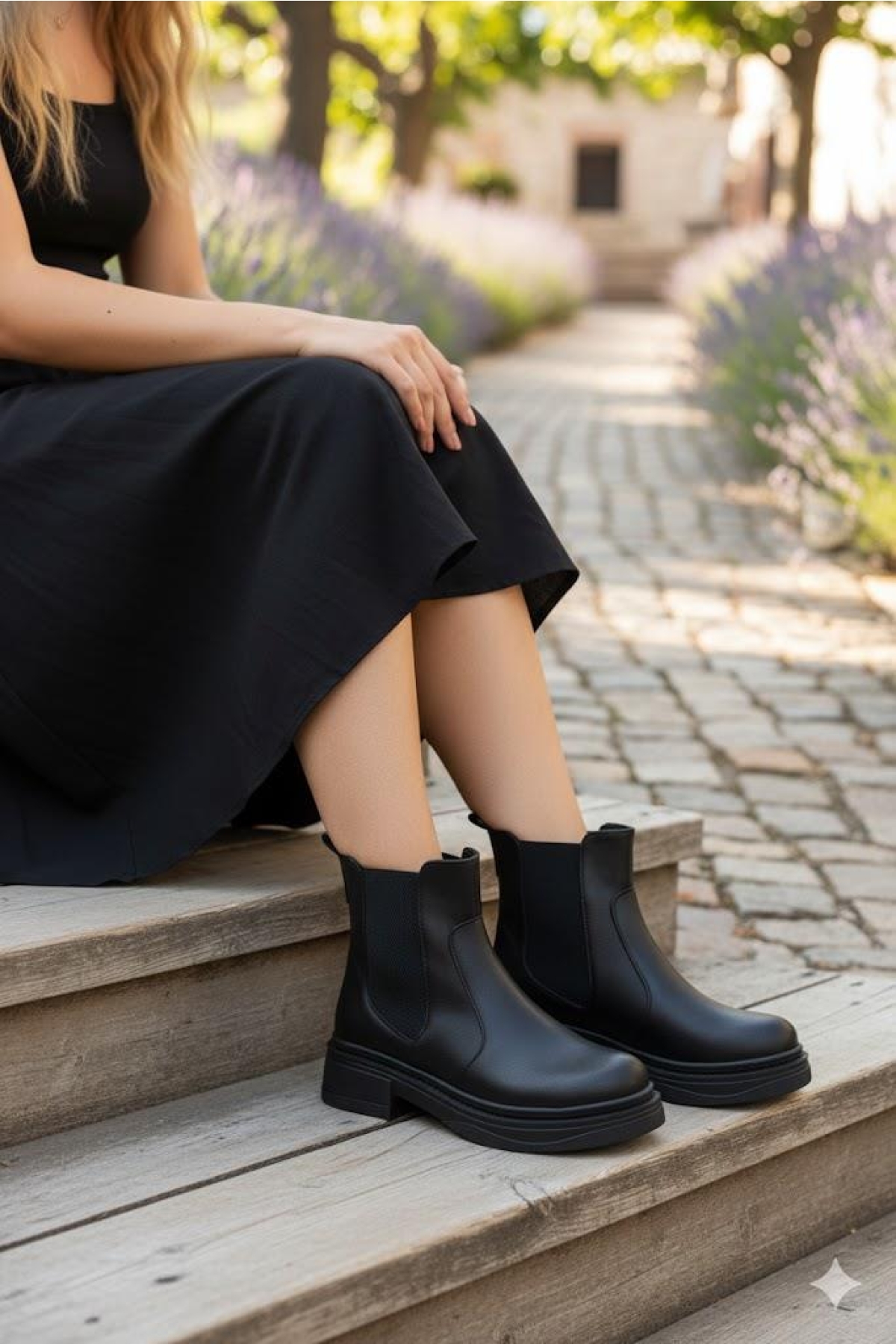 813700 Ventes Sıcak Astar İki Tarafı Lastikli Kaymaz Taban Kadın Bot - Görsel 3