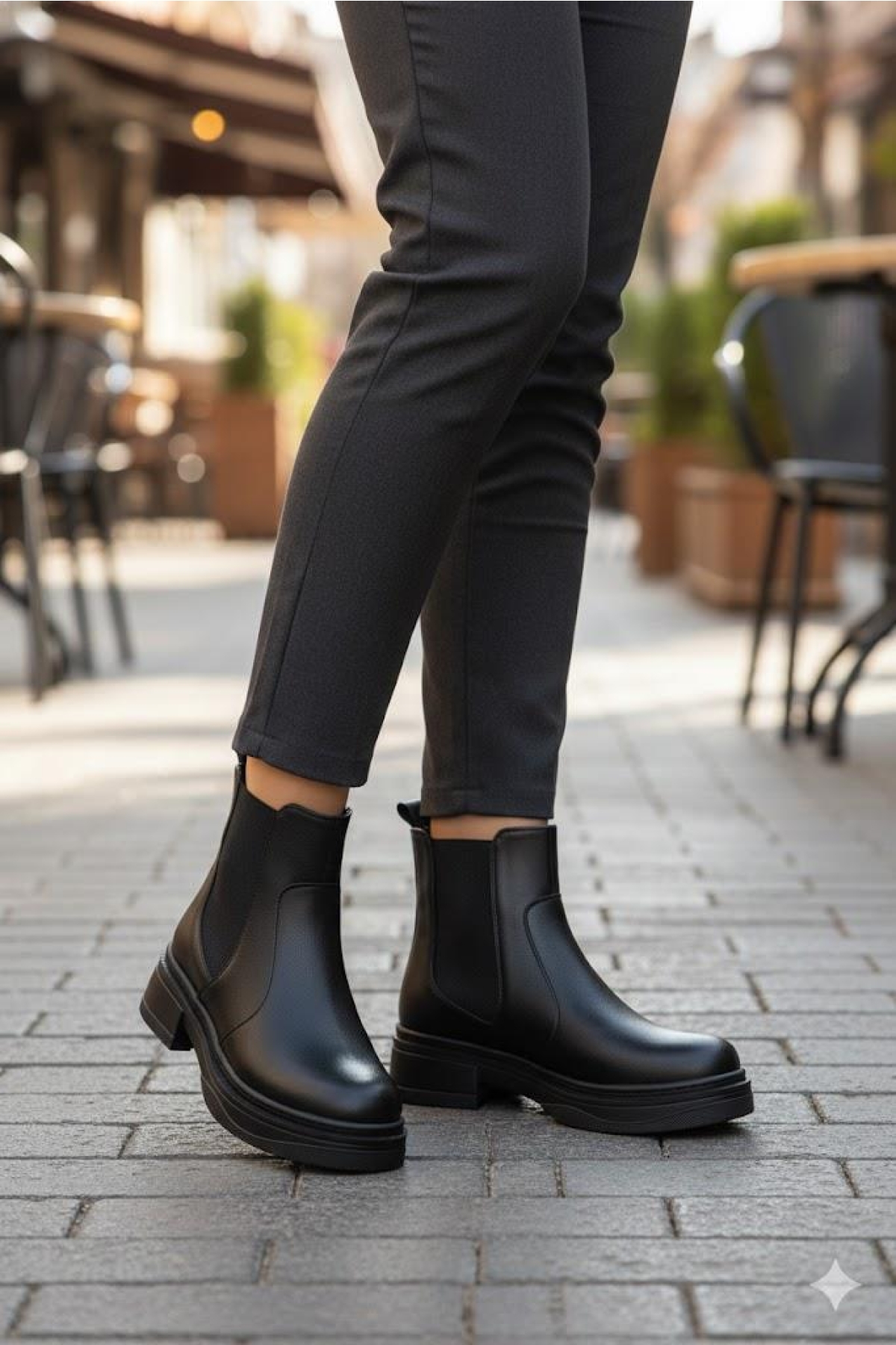 813700 Ventes Sıcak Astar İki Tarafı Lastikli Kaymaz Taban Kadın Bot - Görsel 4