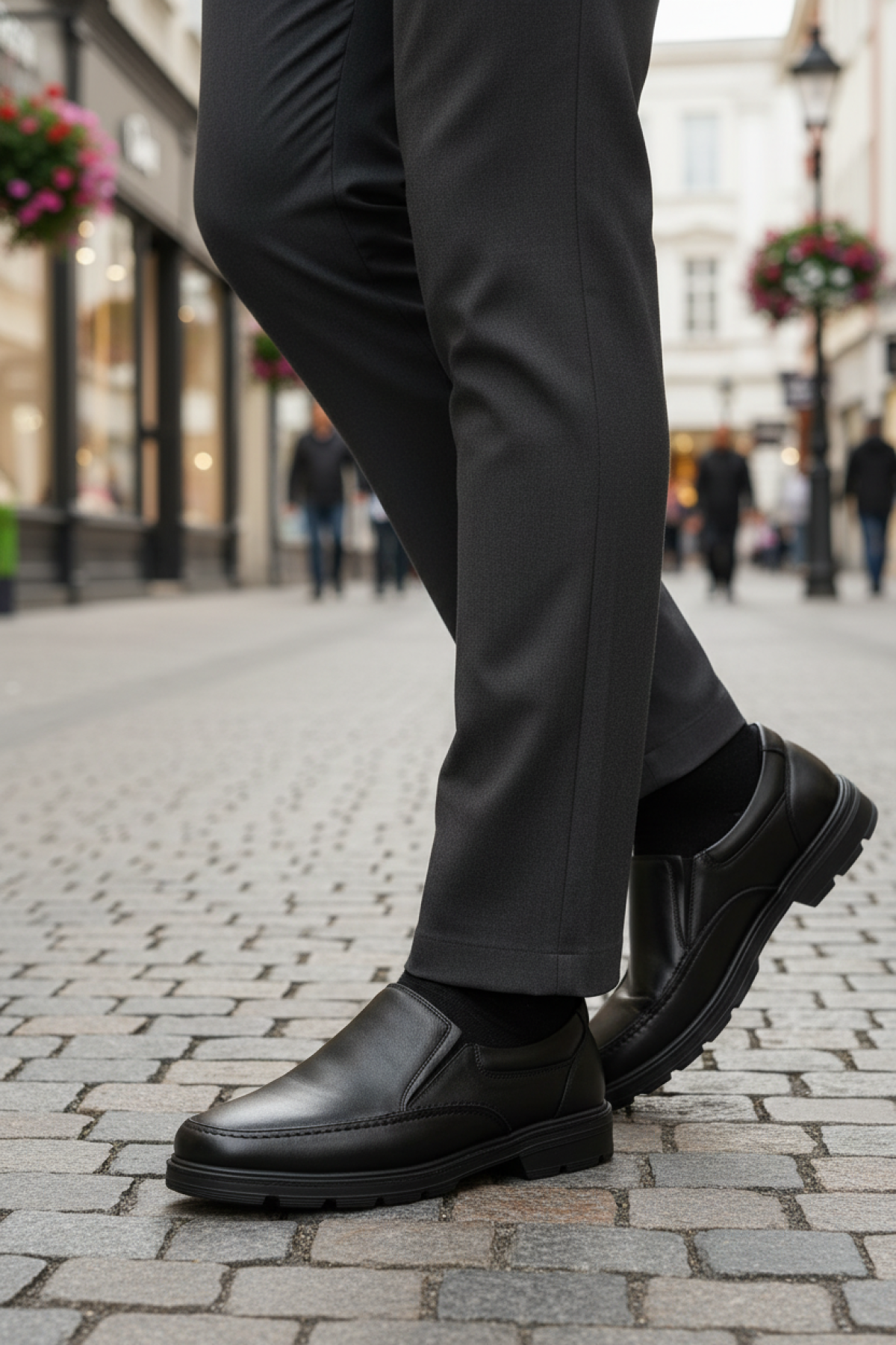 107080.M 5PR Siyah Erkek Rahat Ayakkabı - Görsel 3