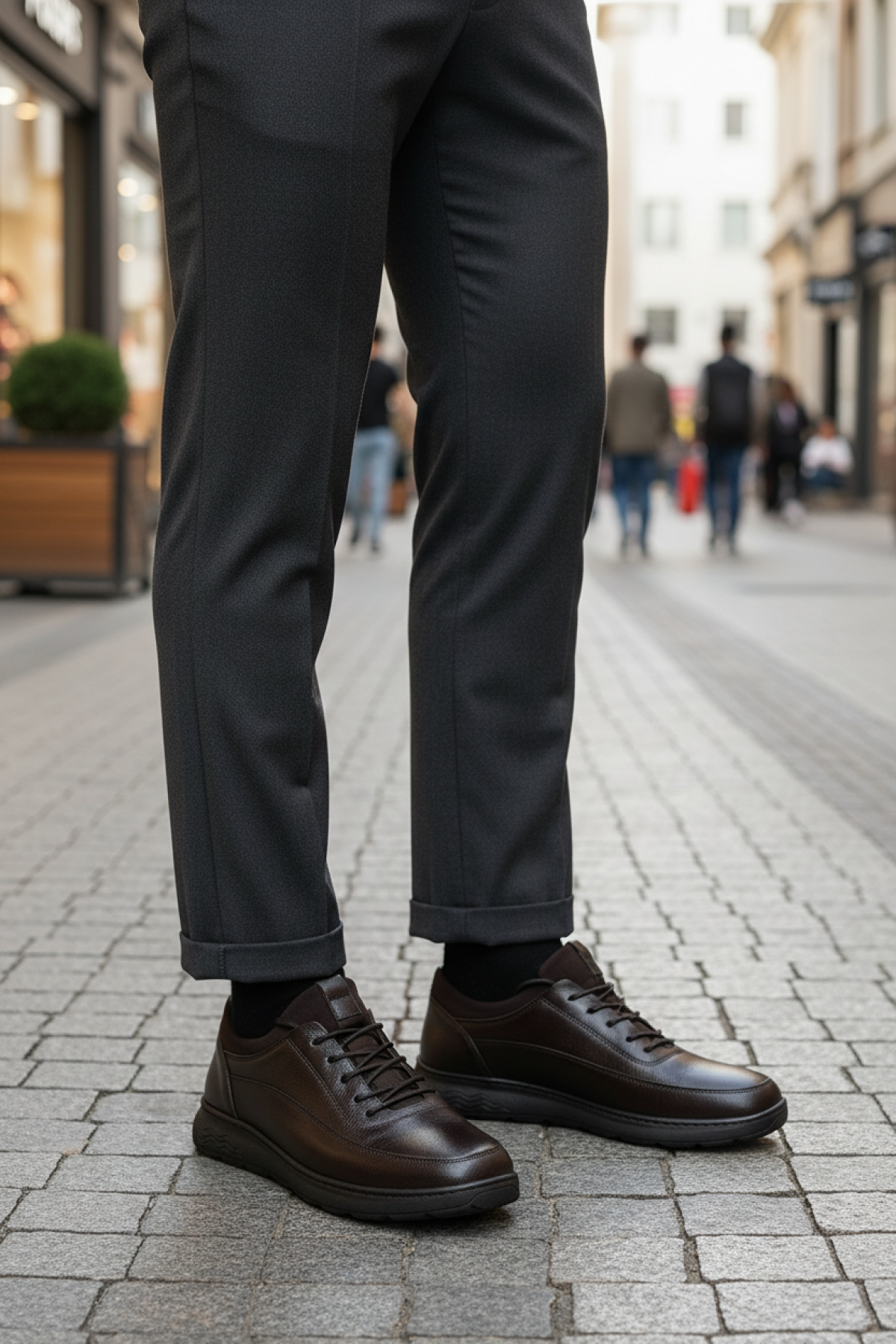 Polaris 5 Nokta 107535.M 4PR Kahverengi Erkek Comfort Ayakkabı - Görsel 3