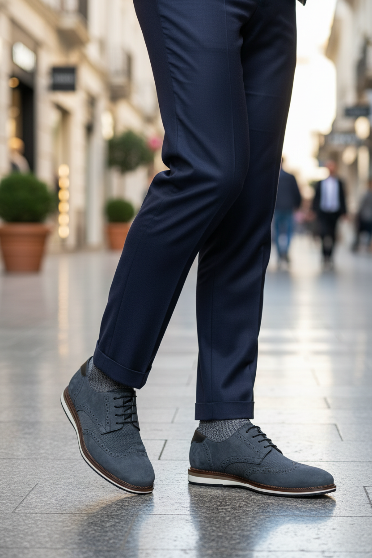 ARYA 5FX Mavi Erkek Klasik Ayakkabı - Görsel 3