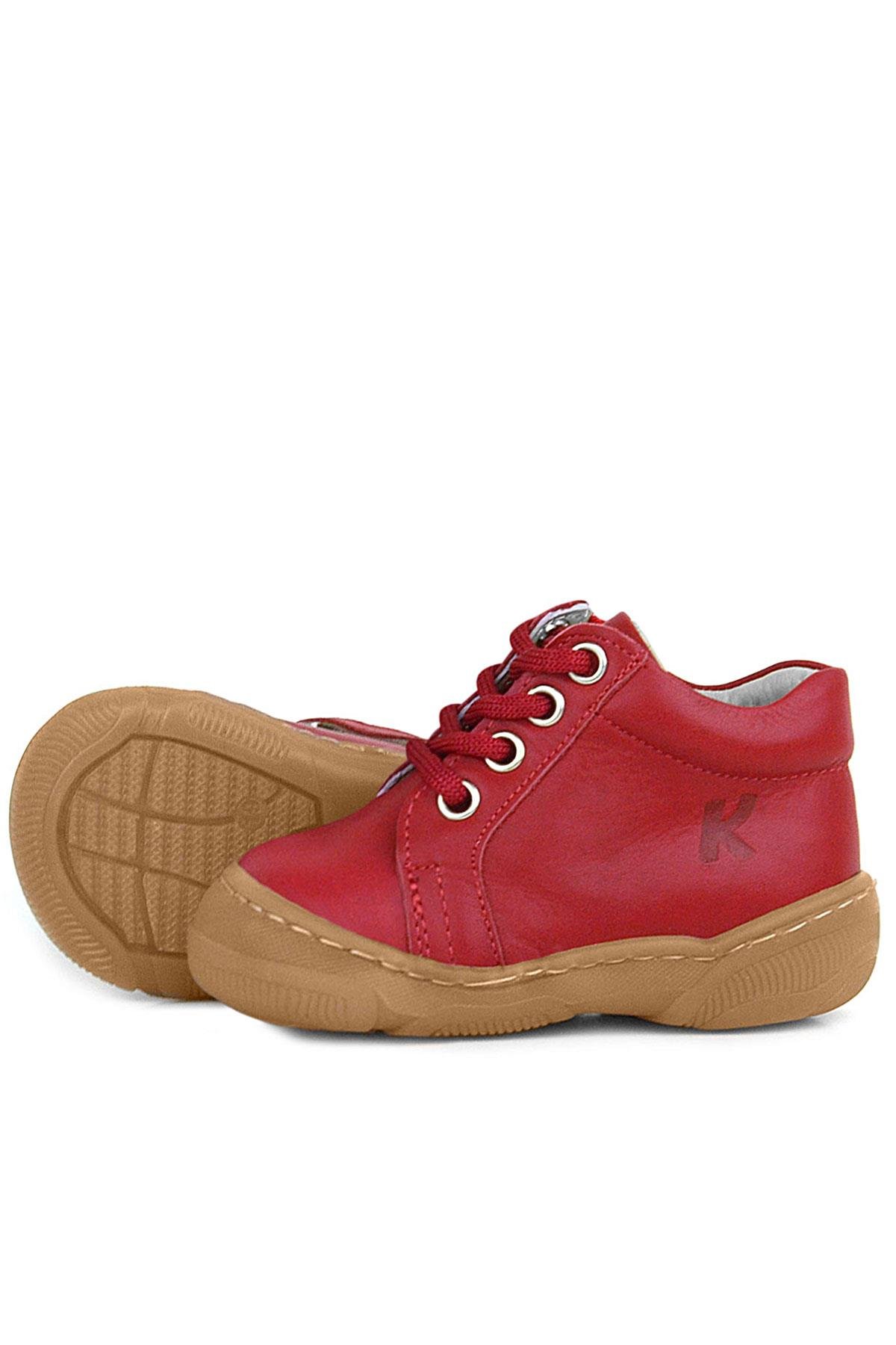 Anatomik Yumuşak Hakiki Deri Fermuarlı Kırmızı Bebek Bot Ayakkabı - Görsel 7