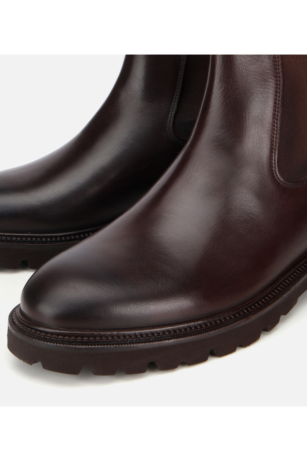 Erkek Deri Kahverengi Lastik Detaylı Chelsea Bot - Görsel 3