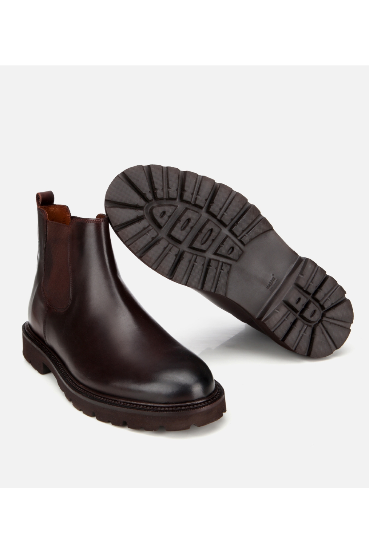 Erkek Deri Kahverengi Lastik Detaylı Chelsea Bot - Görsel 6