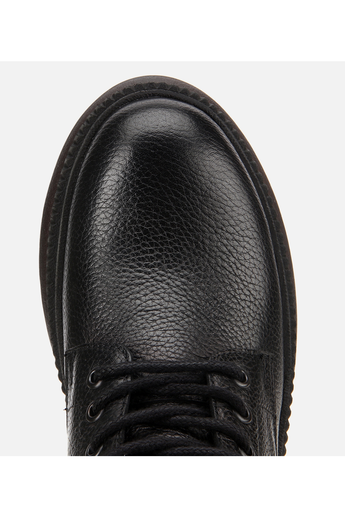 Erkek Deri Siyah Bağcıklı Kalın Tabanlı Casual Bot - Görsel 5