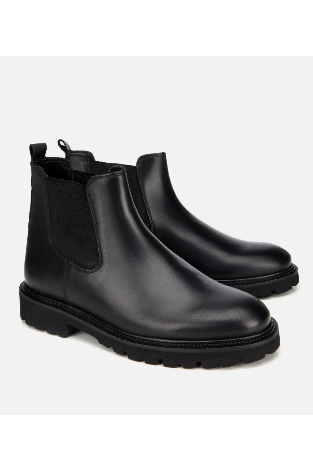 Erkek Deri Siyah Lastik Detaylı Chelsea Bot - Görsel 2