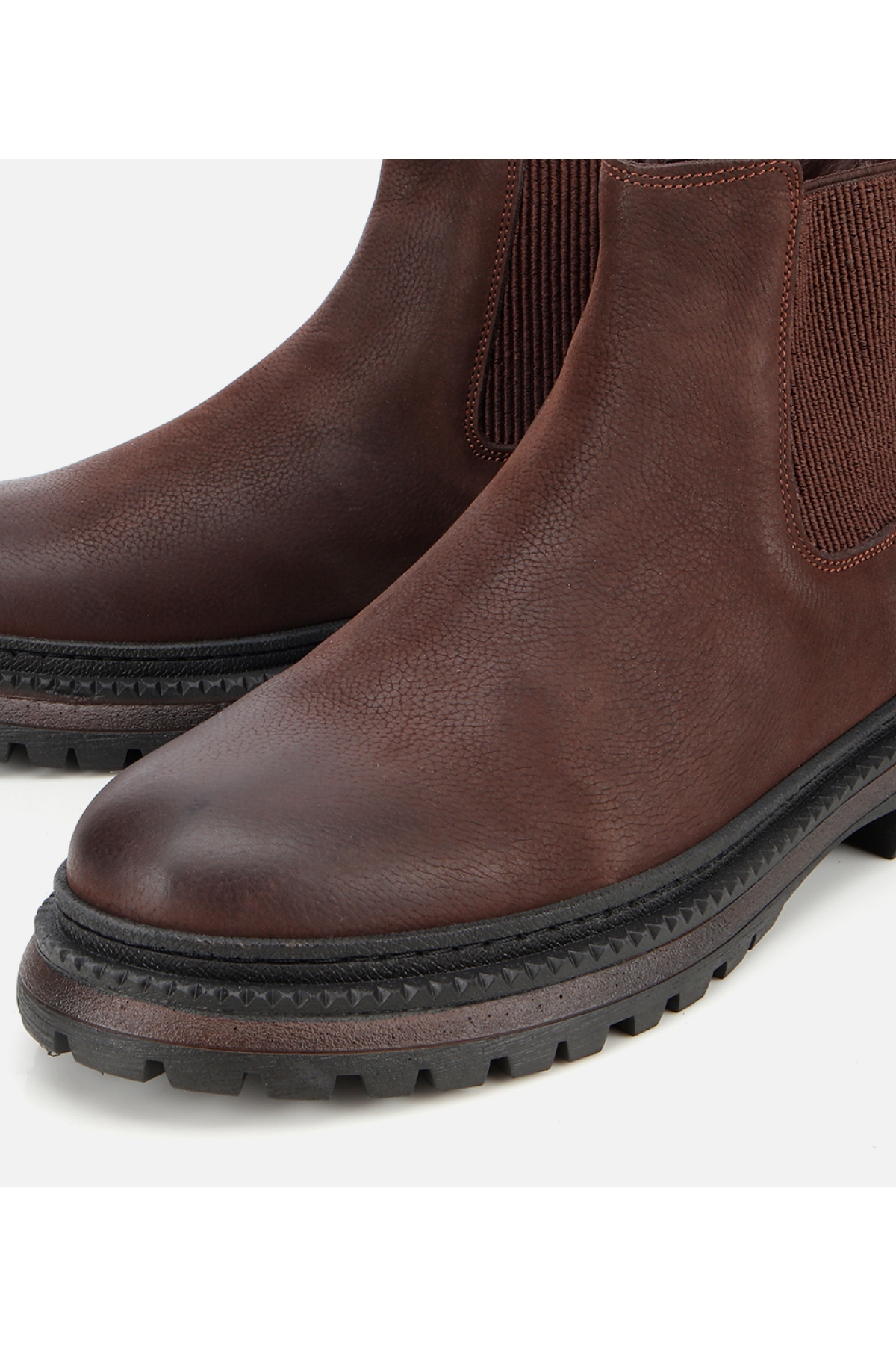 Erkek Nubuk Deri Kahverengi Lastik Detaylı Chelsea Bot - Görsel 3