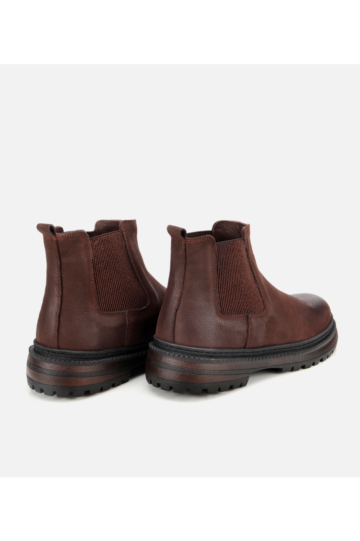 Erkek Nubuk Deri Kahverengi Lastik Detaylı Chelsea Bot - Görsel 4