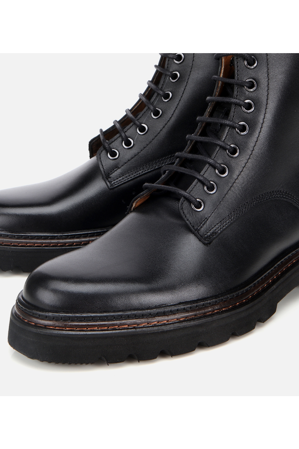 Erkek Deri Siyah Fermuarlı Kalın Tabanlı Casual Bot - Görsel 3