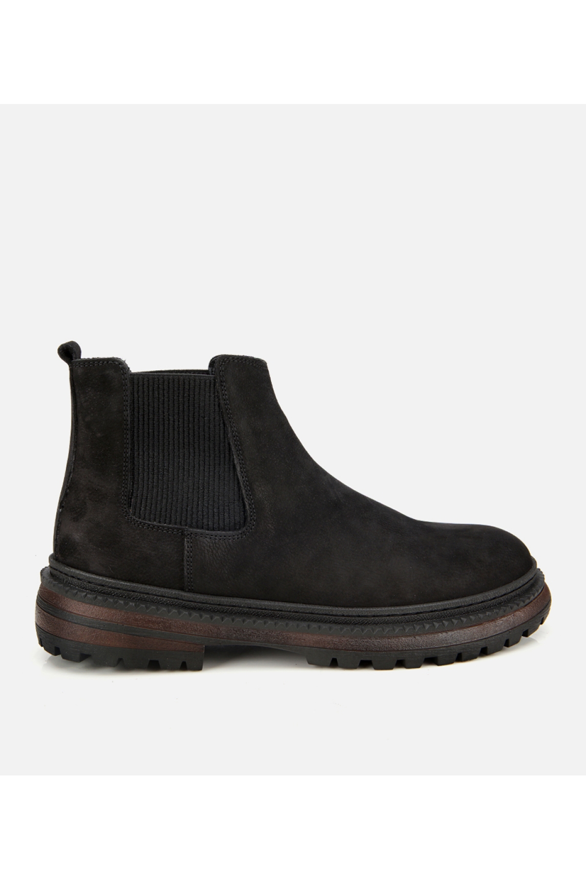 Erkek Nubuk Deri Siyah Lastik Detaylı Chelsea Bot