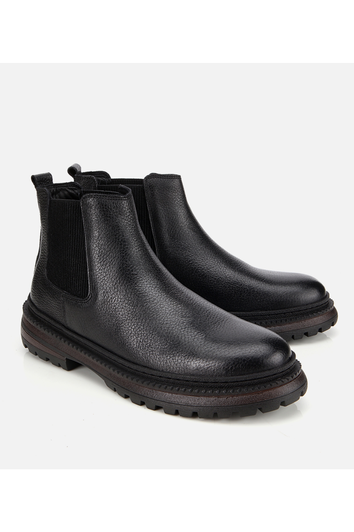 Erkek Deri Siyah Lastik Detaylı Chelsea Bot - Görsel 2