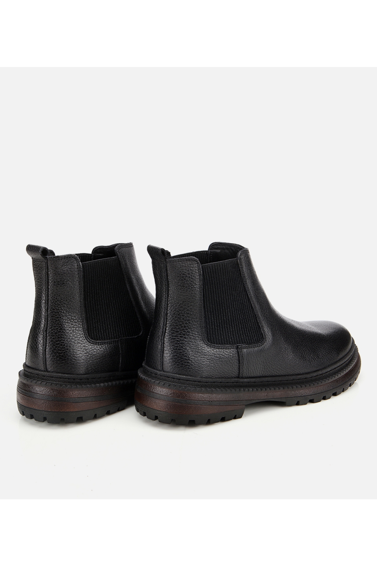 Erkek Deri Siyah Lastik Detaylı Chelsea Bot - Görsel 4