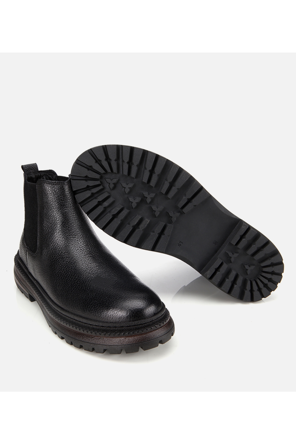 Erkek Deri Siyah Lastik Detaylı Chelsea Bot - Görsel 6