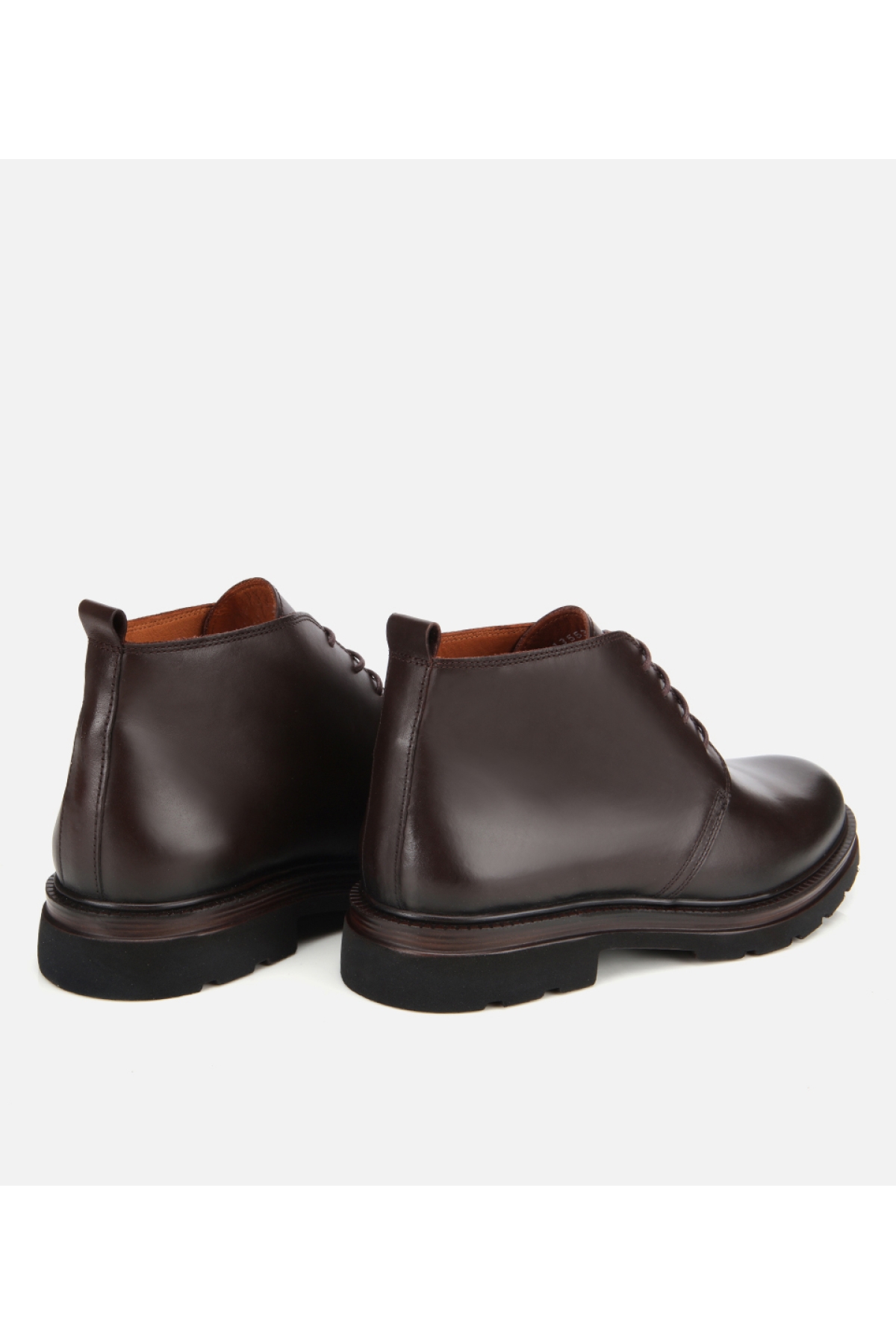 Erkek Deri Kahverengi BağcıklıYumuşak Dokulu Klasik Bot - Görsel 3