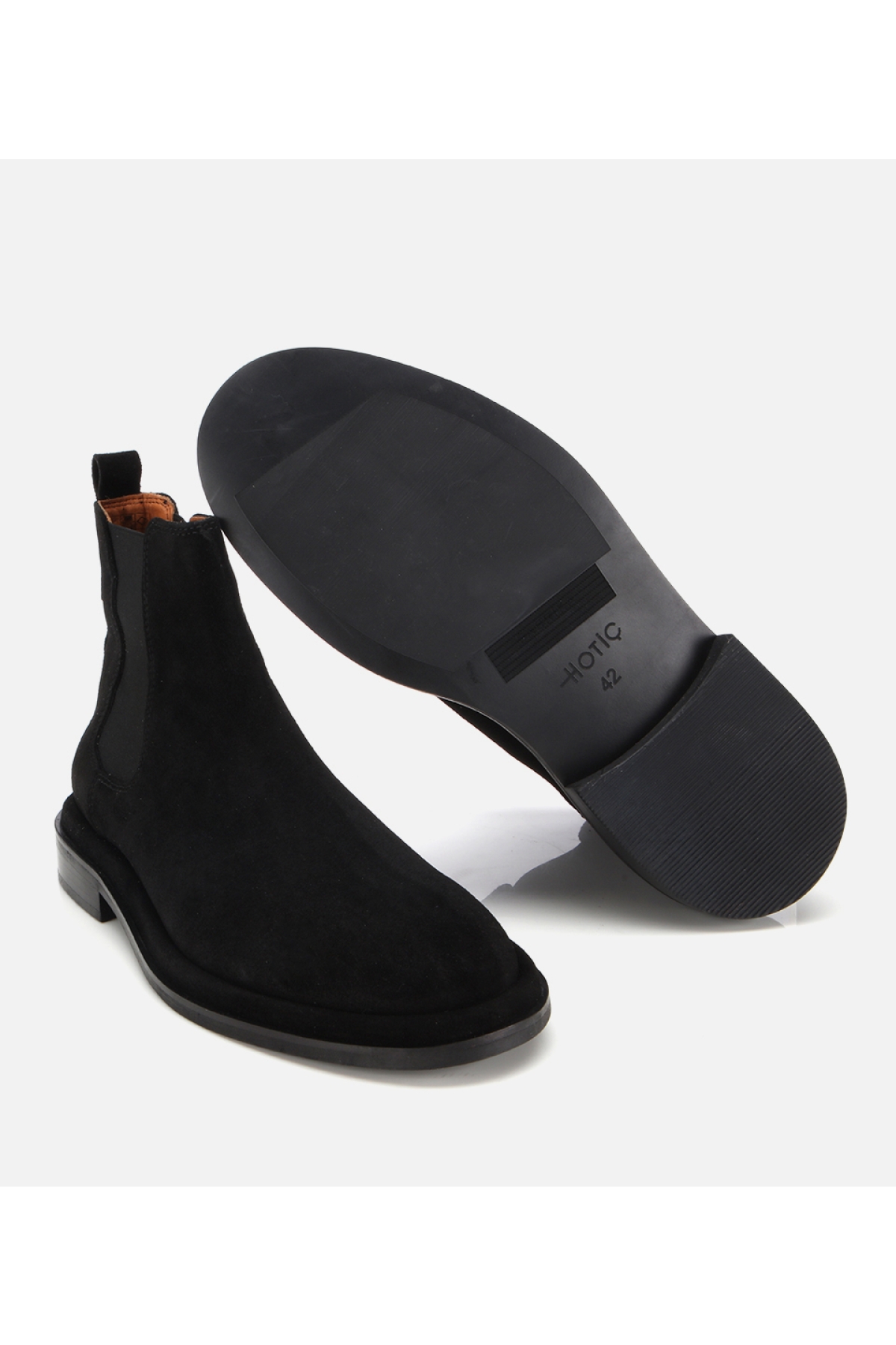 Erkek Süet Deri Siyah Lastik Detaylı Chelsea Bot - Görsel 6