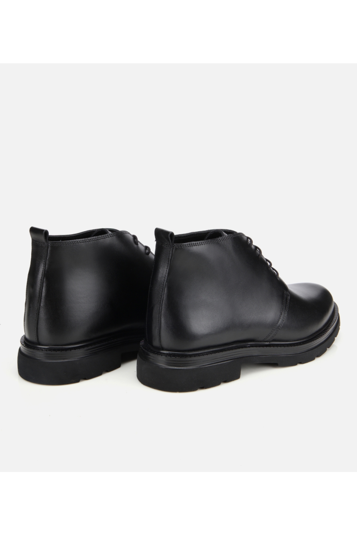 Erkek Deri Siyah BağcıklıYumuşak Dokulu Klasik Bot - Görsel 4
