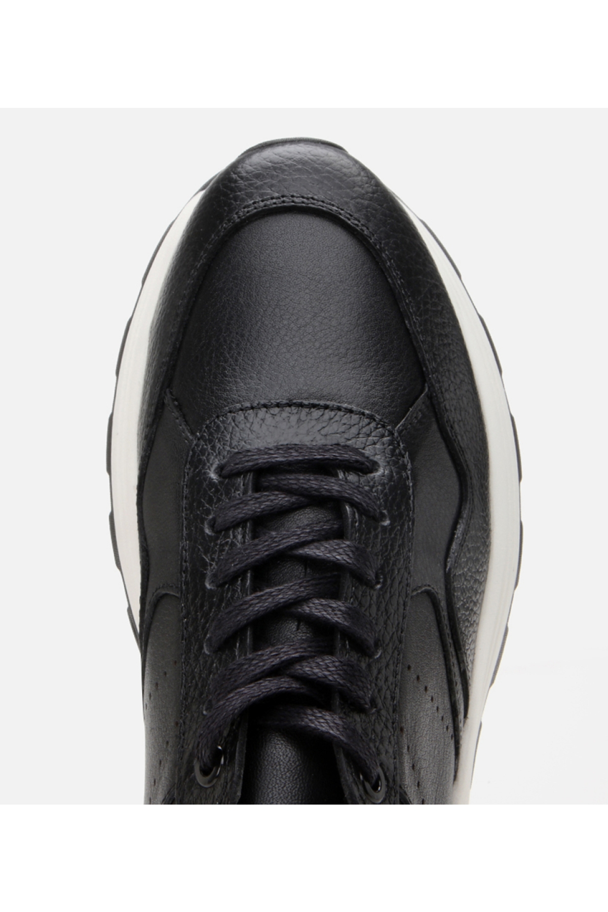 Erkek Deri Siyah Spor Ayakkabı - Görsel 5