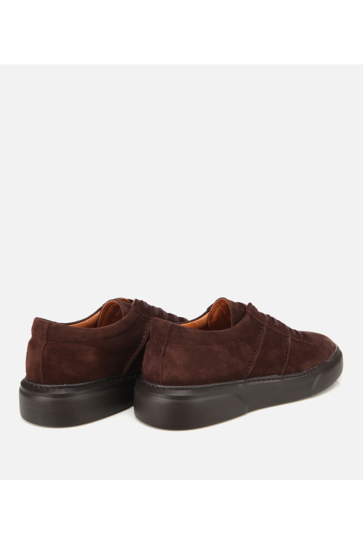 Erkek Süet Deri Kahverengi Düz Günlük Ayakkabı - Görsel 4
