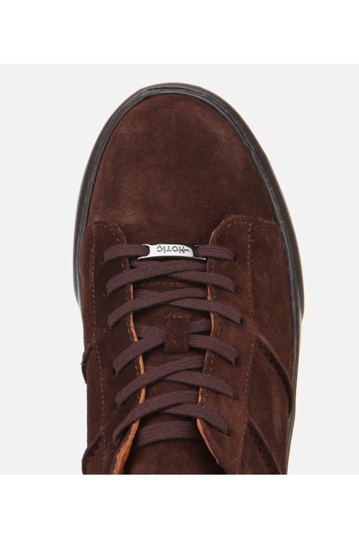 Erkek Süet Deri Kahverengi Düz Günlük Ayakkabı - Görsel 5