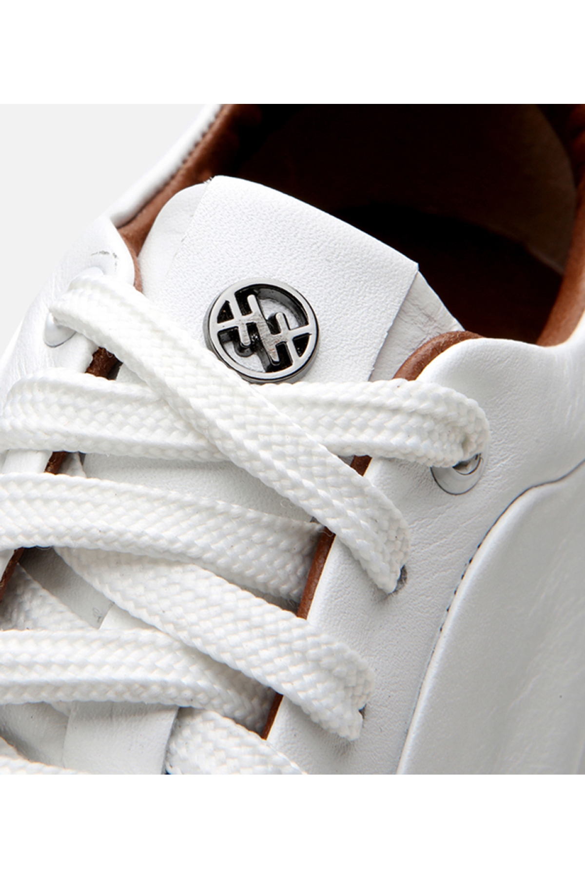 Erkek Deri Beyaz Hafif Tabanlı Spor Ayakkabı - Görsel 5