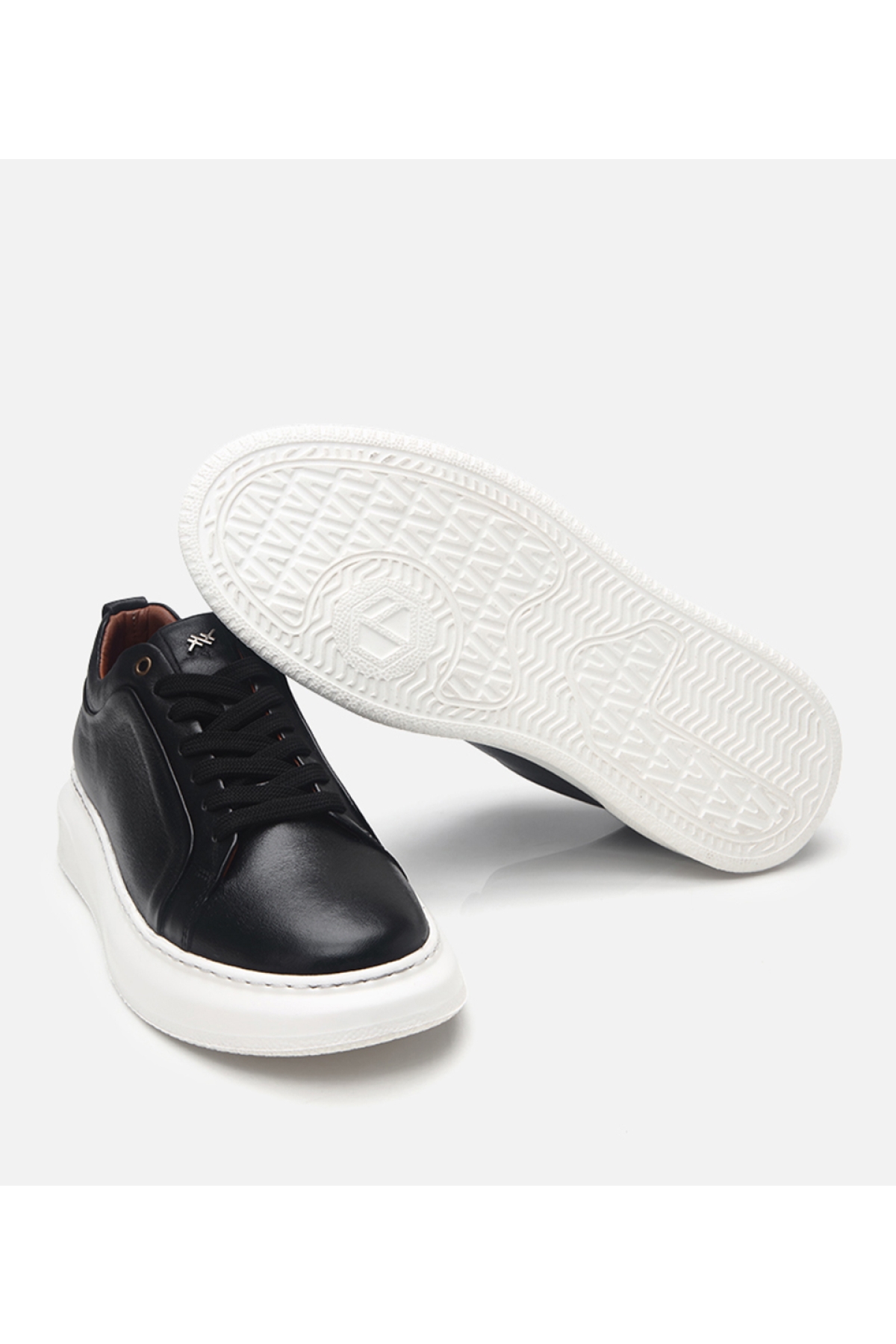 Erkek Deri Siyah Hafif Tabanlı Spor Ayakkabı - Görsel 8