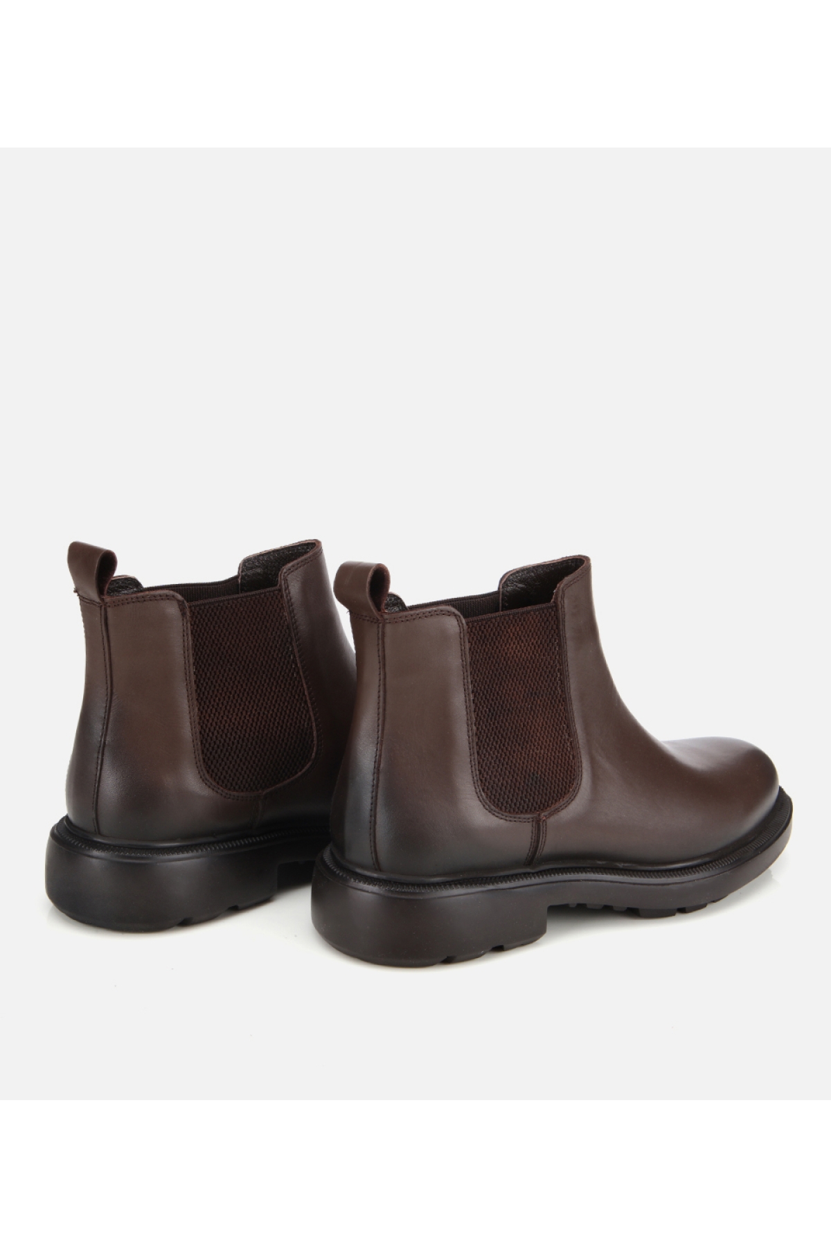 Erkek Deri Kahverengi Lastik Detaylı Chelsea Bot - Görsel 4