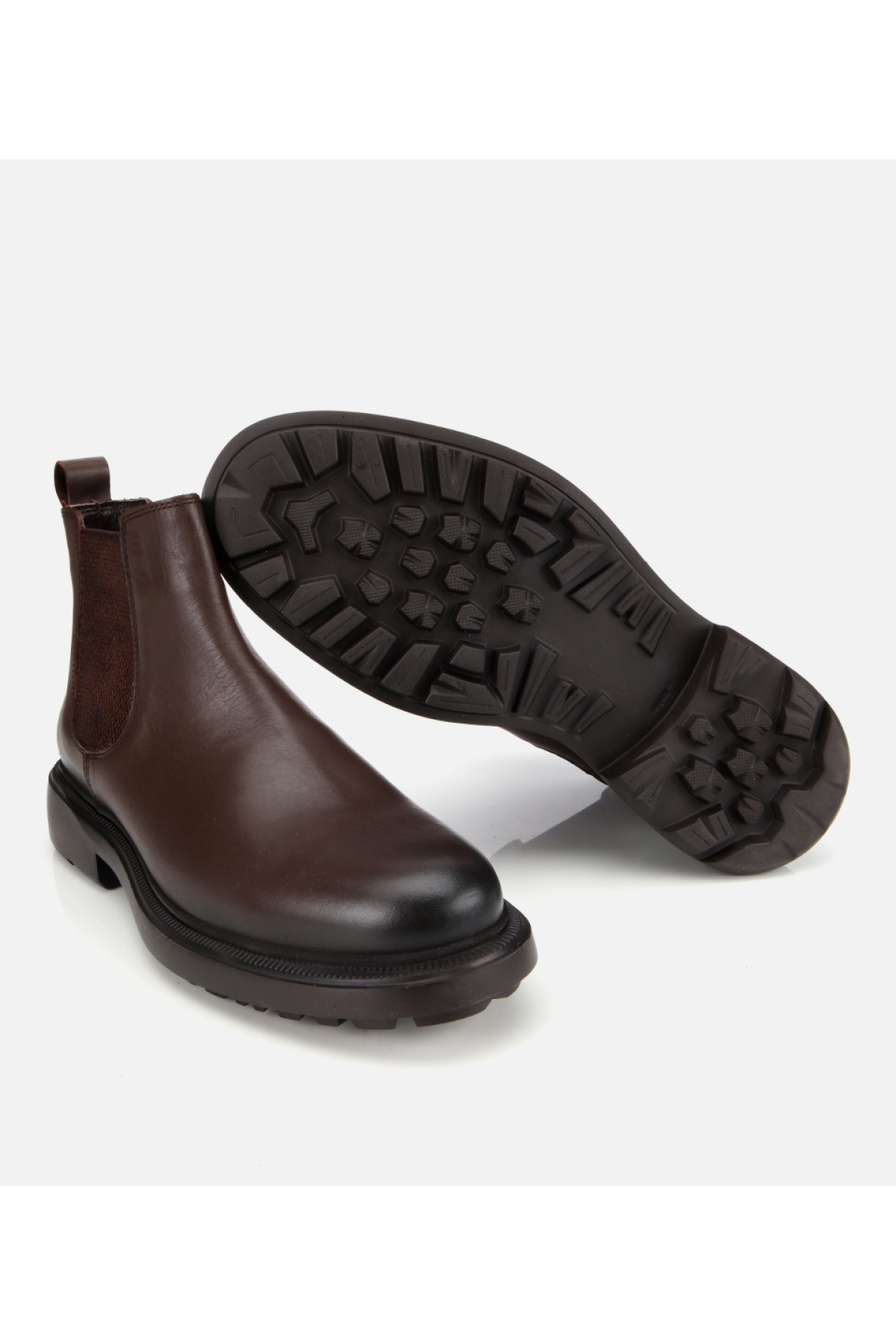 Erkek Deri Kahverengi Lastik Detaylı Chelsea Bot - Görsel 6