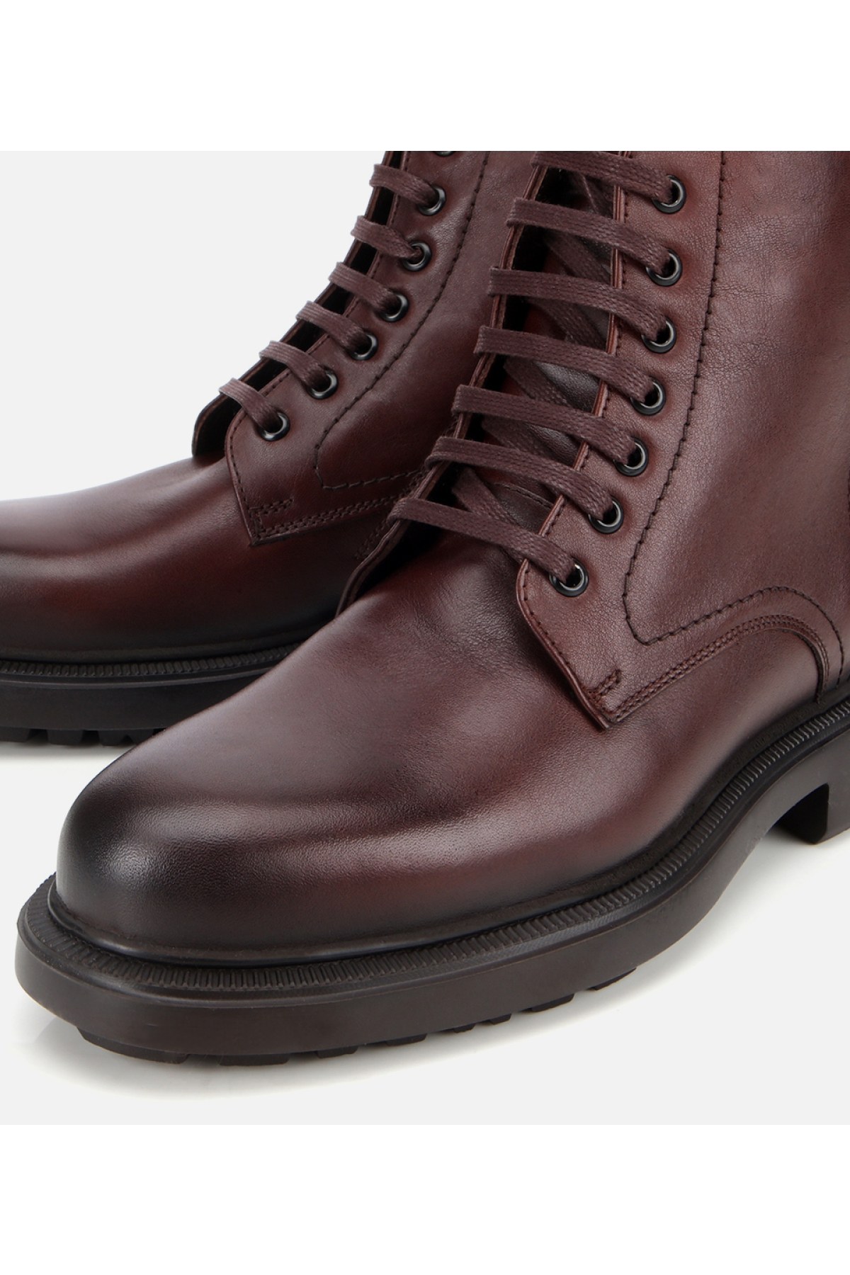 Erkek Deri Kahverengi Fermuarlı Kalın Tabanlı Casual Bot - Görsel 3