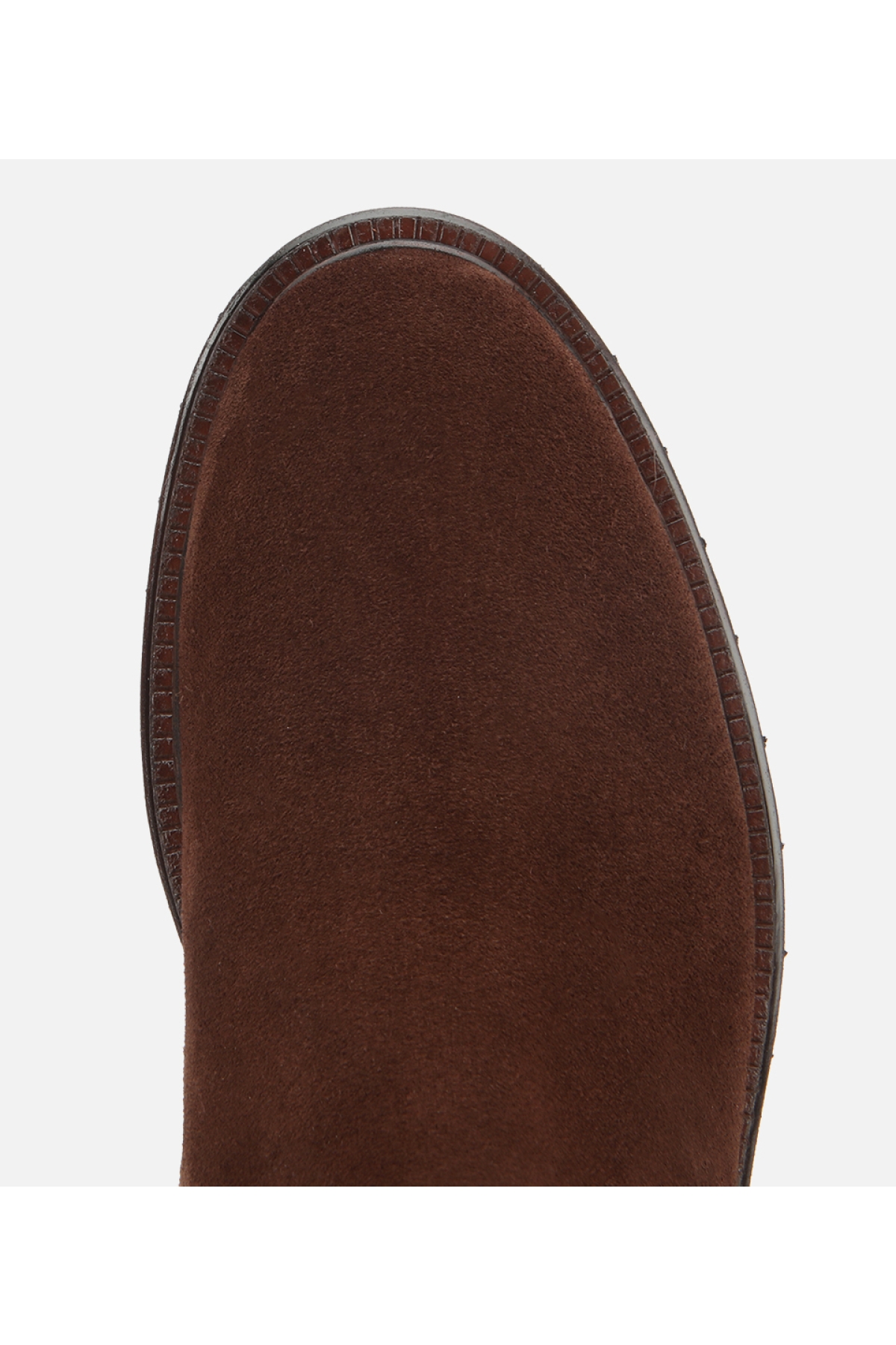 Erkek Süet Deri Kahverengi Lastik Detaylı Kalın Tabanlı Chelsea Bot - Görsel 5