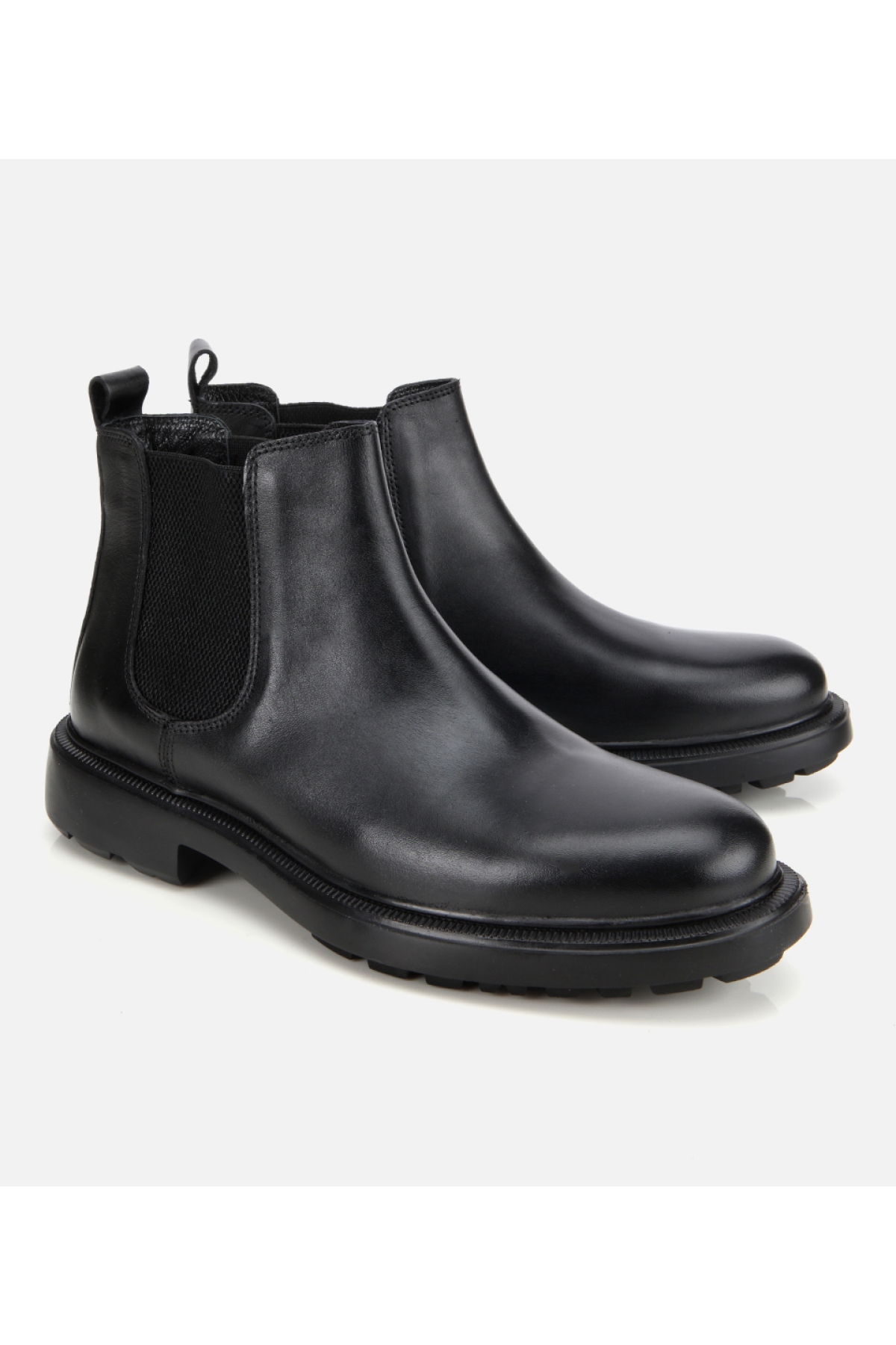 Erkek Deri Siyah Lastik Detaylı Chelsea Bot - Görsel 2