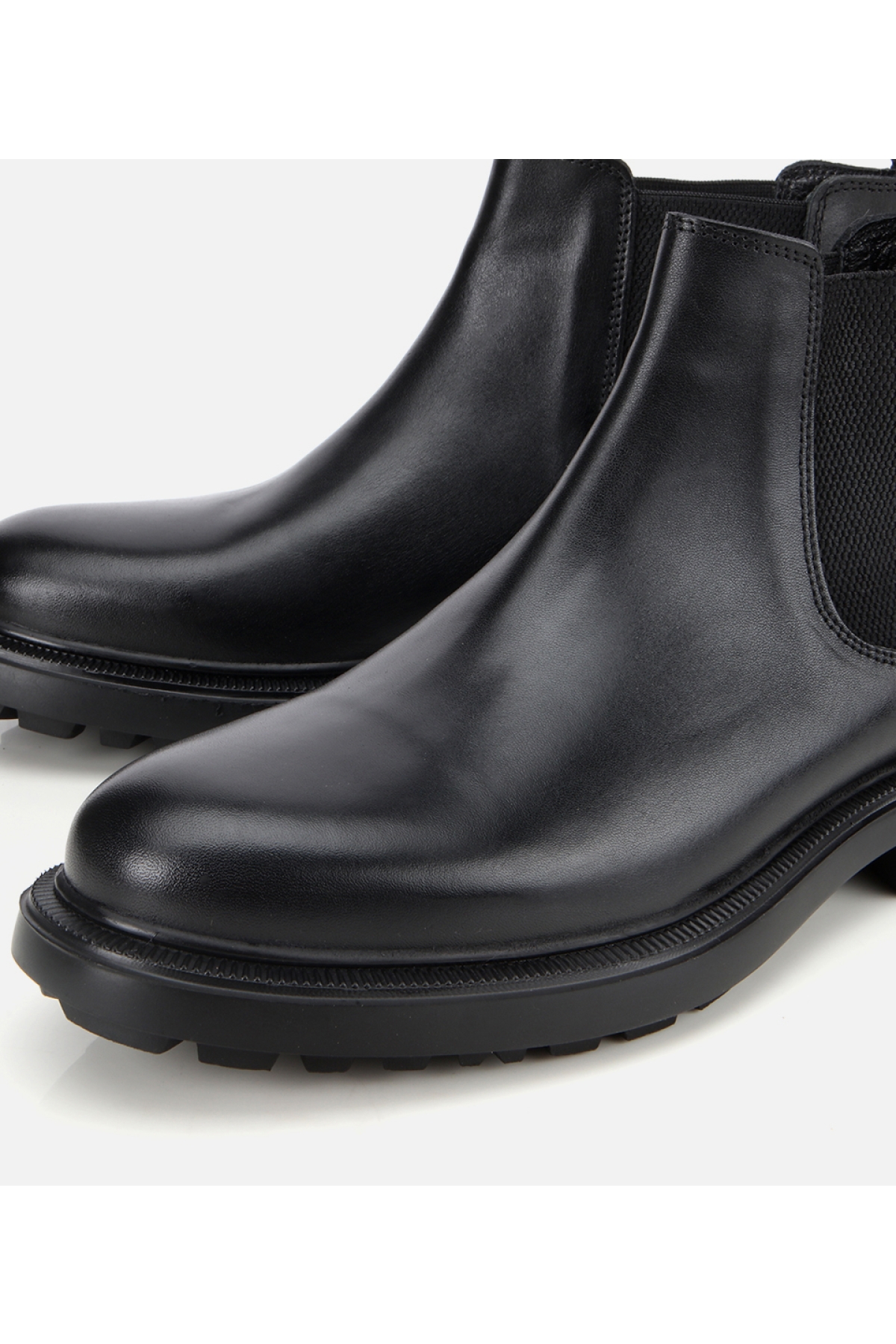 Erkek Deri Siyah Lastik Detaylı Chelsea Bot - Görsel 3
