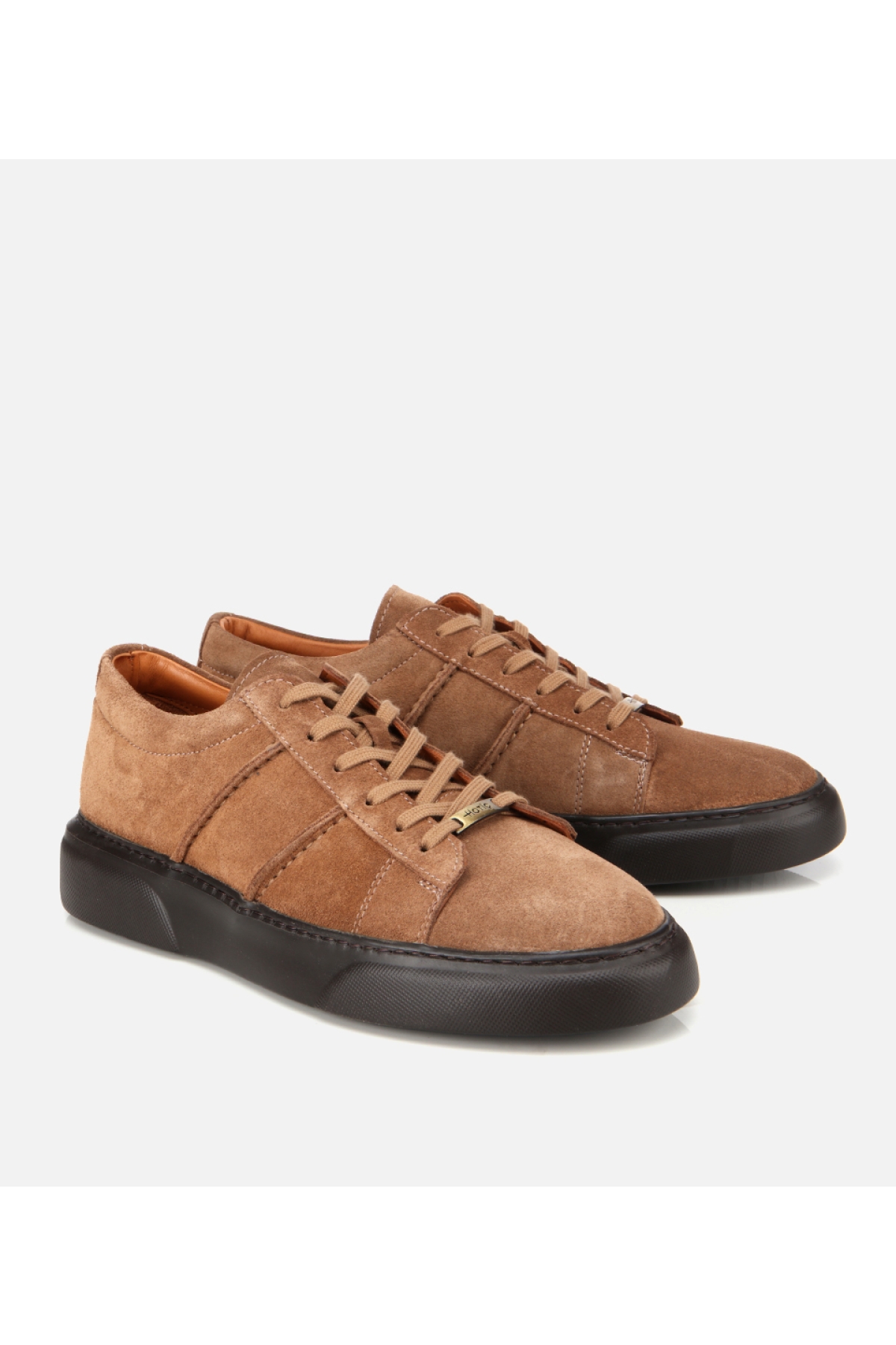 Erkek Süet Deri Taba Düz Günlük Ayakkabı - Görsel 2