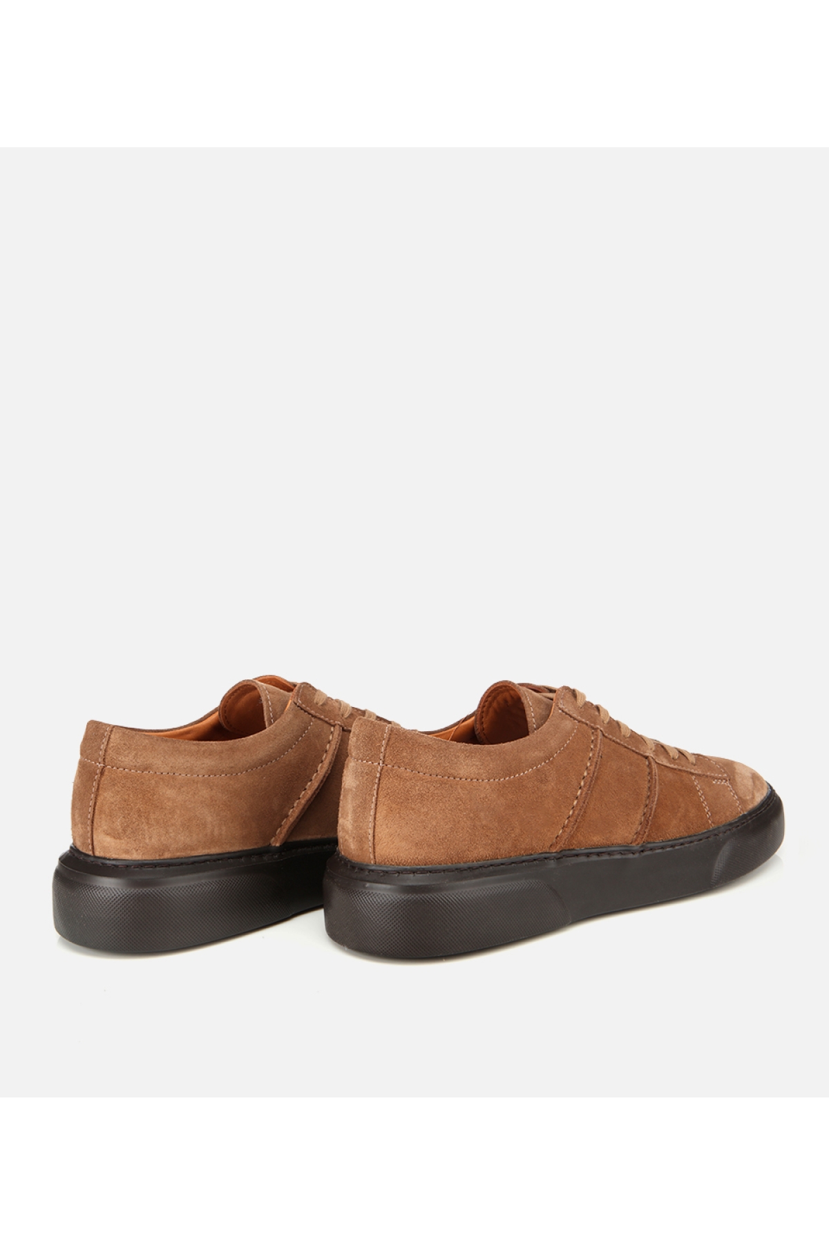 Erkek Süet Deri Taba Düz Günlük Ayakkabı - Görsel 4