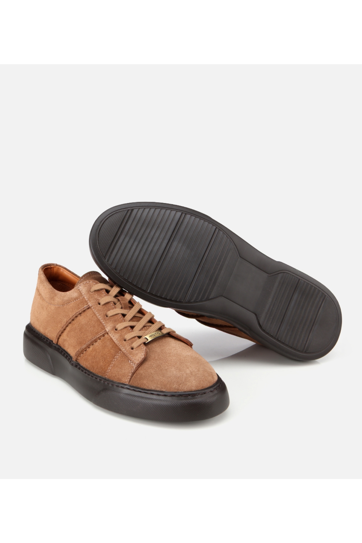 Erkek Süet Deri Taba Düz Günlük Ayakkabı - Görsel 6