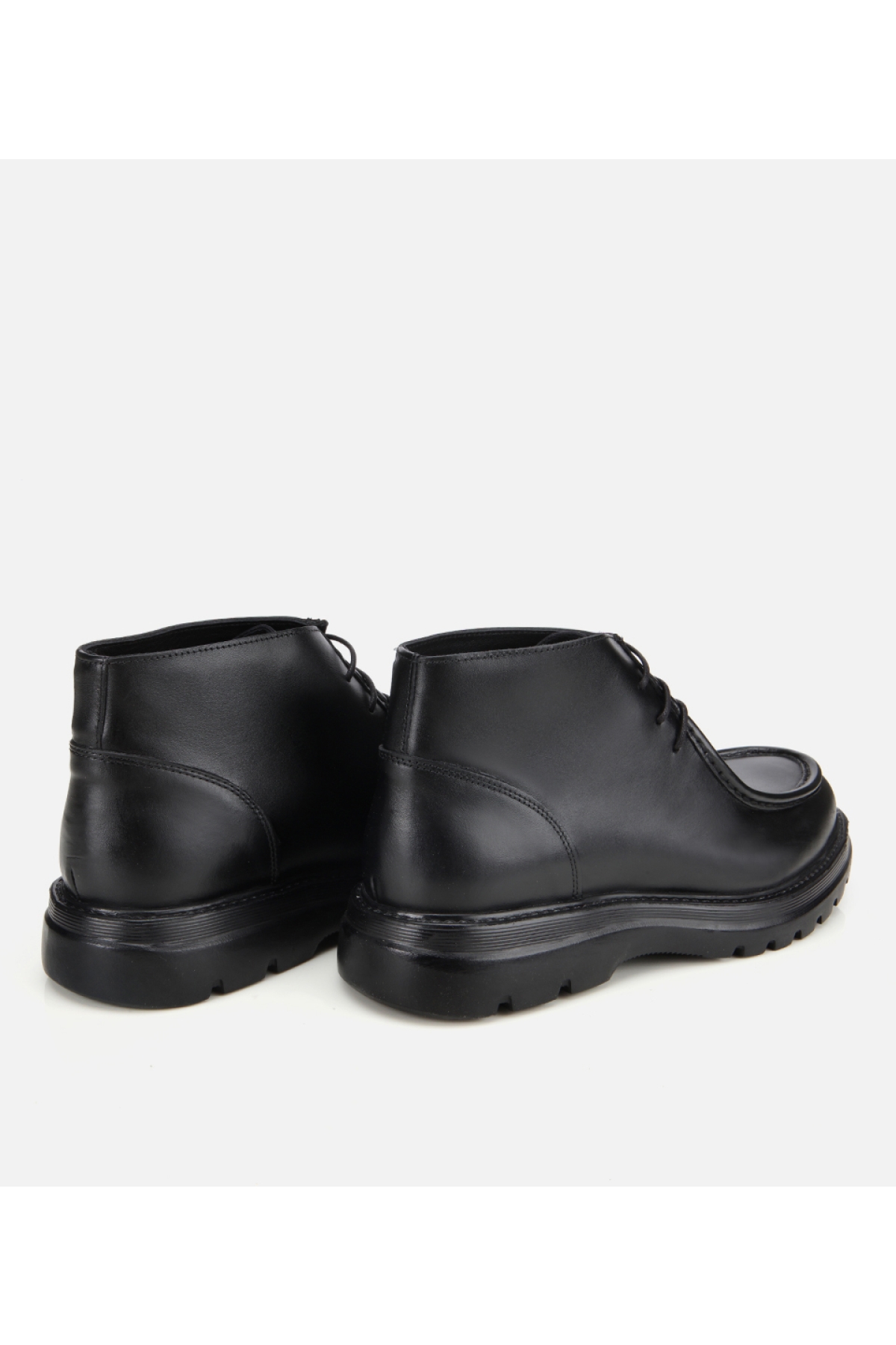Erkek Deri Siyah Yumuşak Dokulu Kalın Tabanlı Klasik Bot - Görsel 4