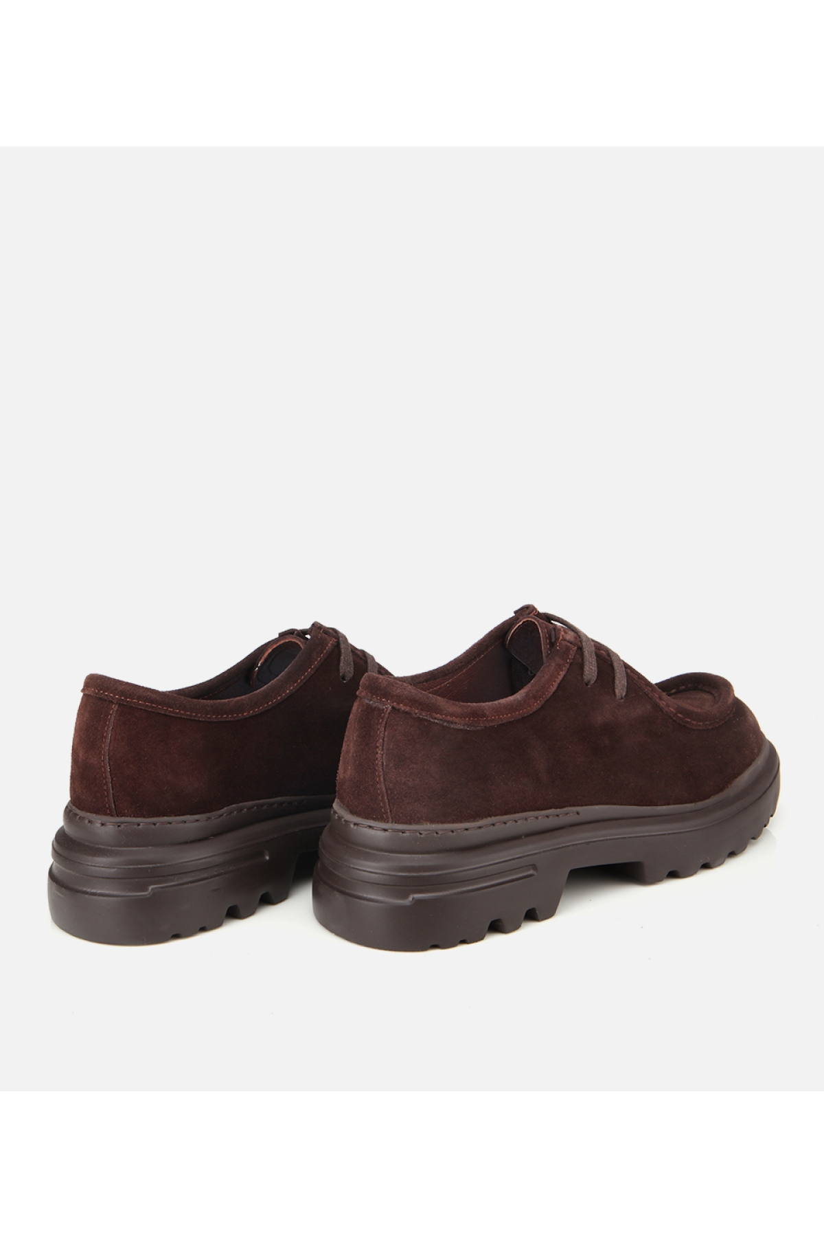 Erkek Süet Deri Kahverengi Yüksek Tabanlı Günlük Ayakkabı - Görsel 4