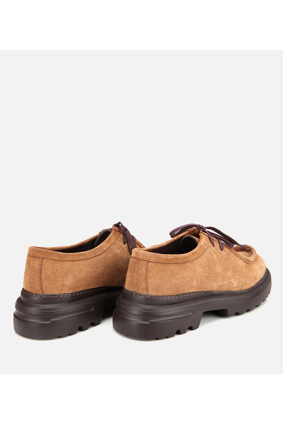 Erkek Süet Deri Taba Yüksek Tabanlı Günlük Ayakkabı - Görsel 4