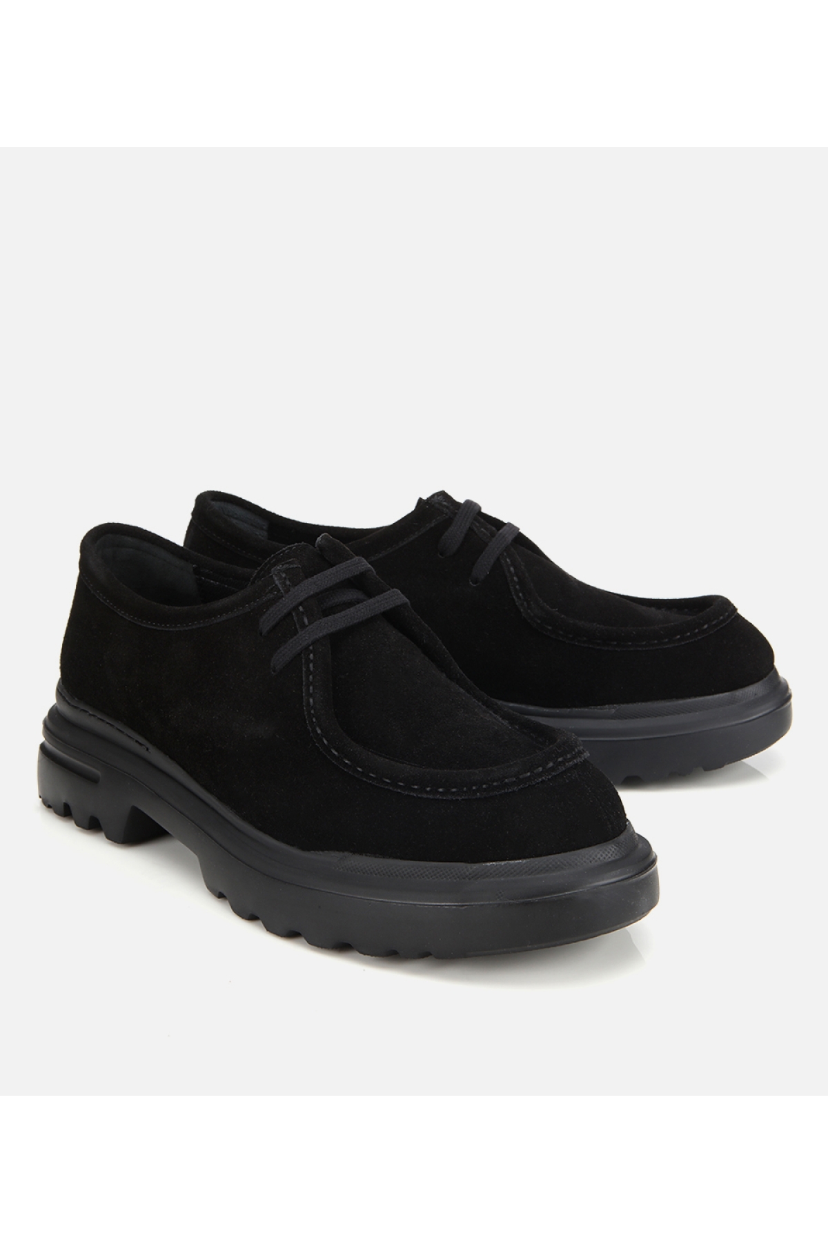 Erkek Süet Deri Siyah Yüksek Tabanlı Günlük Ayakkabı - Görsel 2