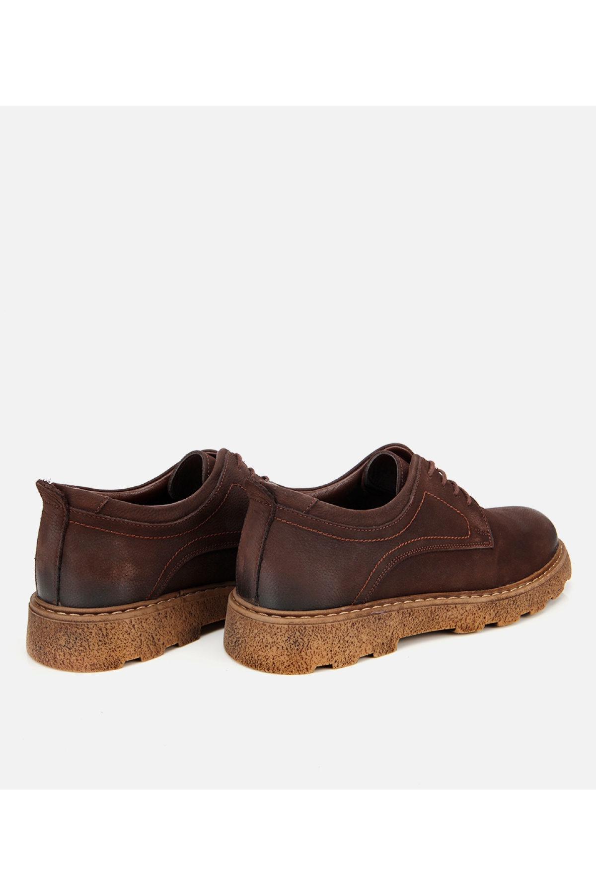 Erkek Nubuk Deri Kahverengi Termo Taban Günlük Ayakkabı - Görsel 4