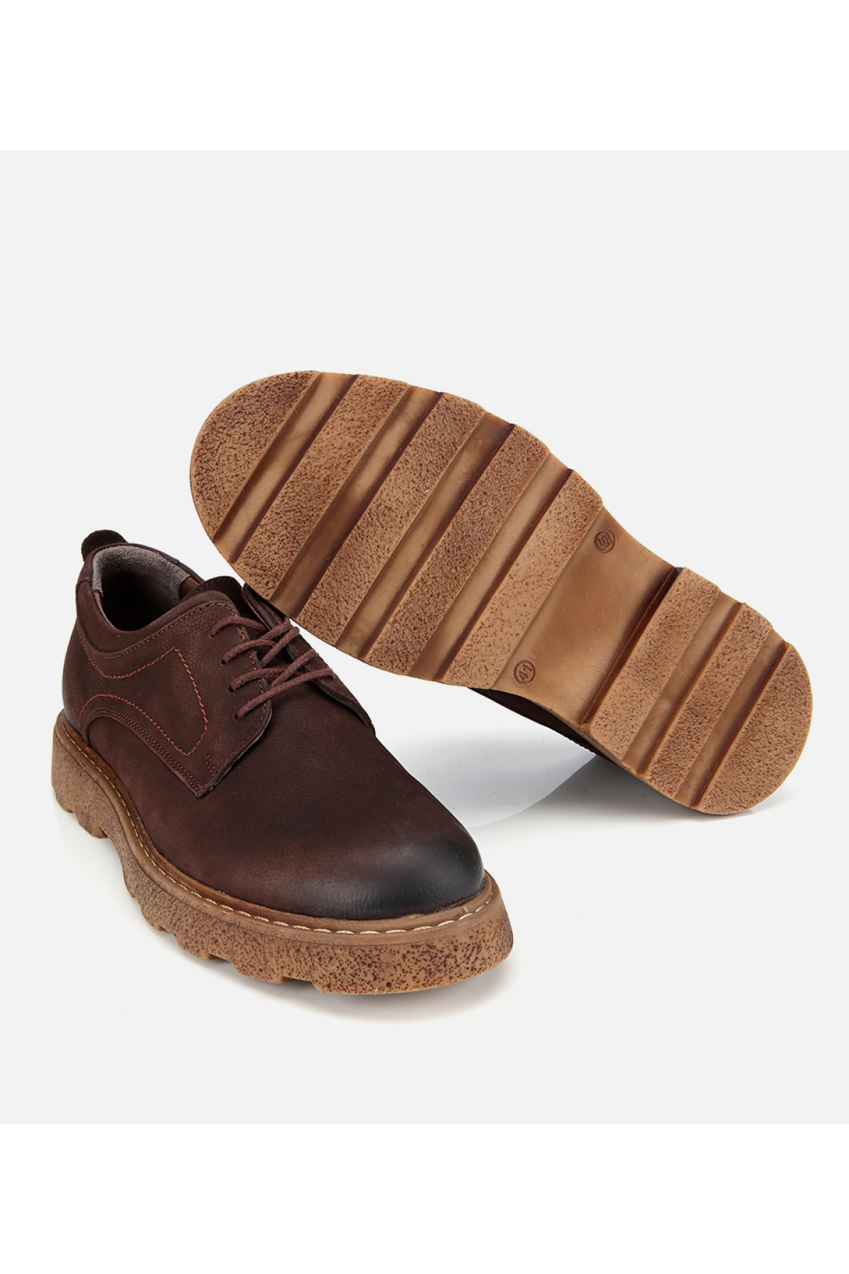 Erkek Nubuk Deri Kahverengi Termo Taban Günlük Ayakkabı - Görsel 6