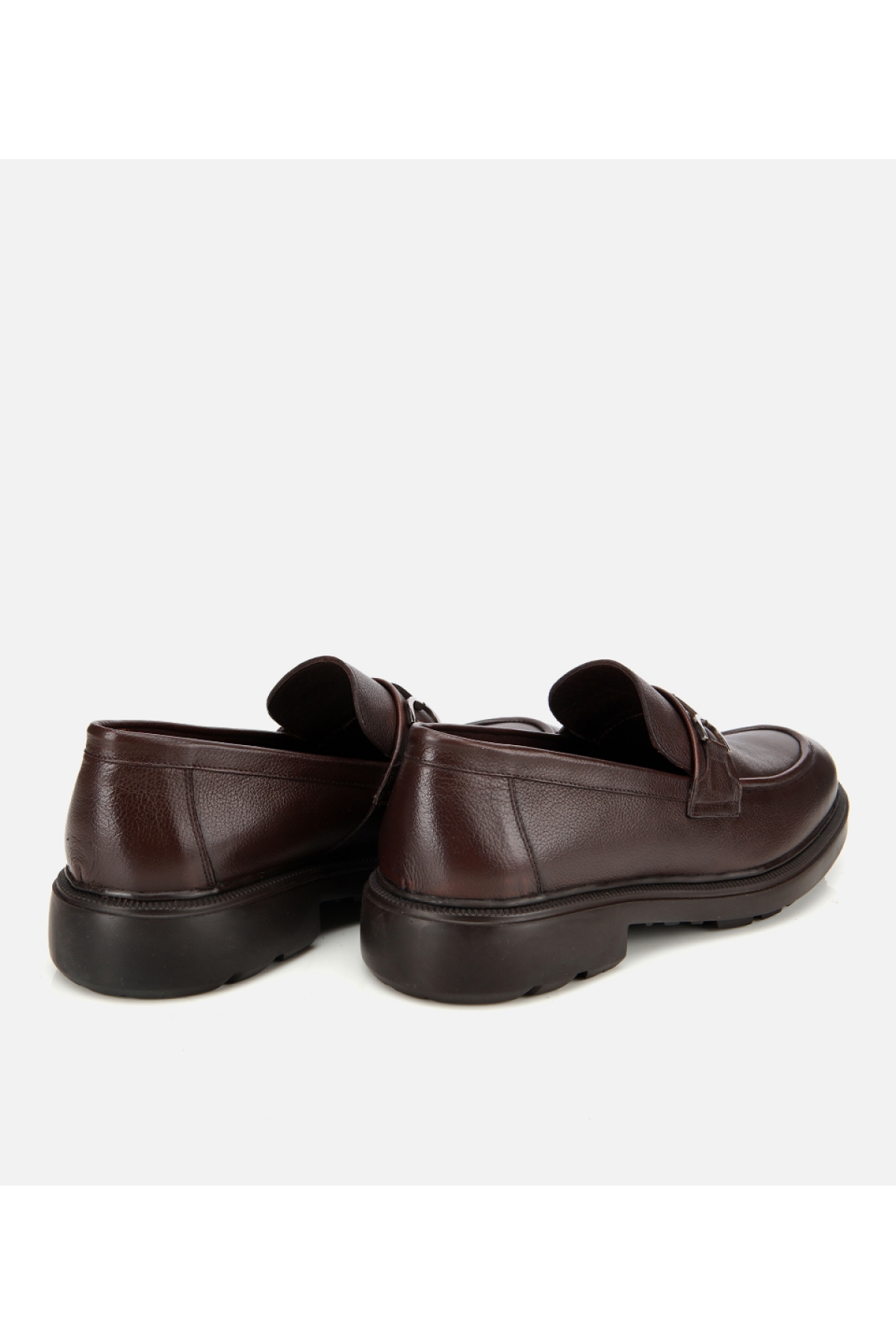 Erkek Deri Kahverengi Tokalı Günlük Loafer - Görsel 4