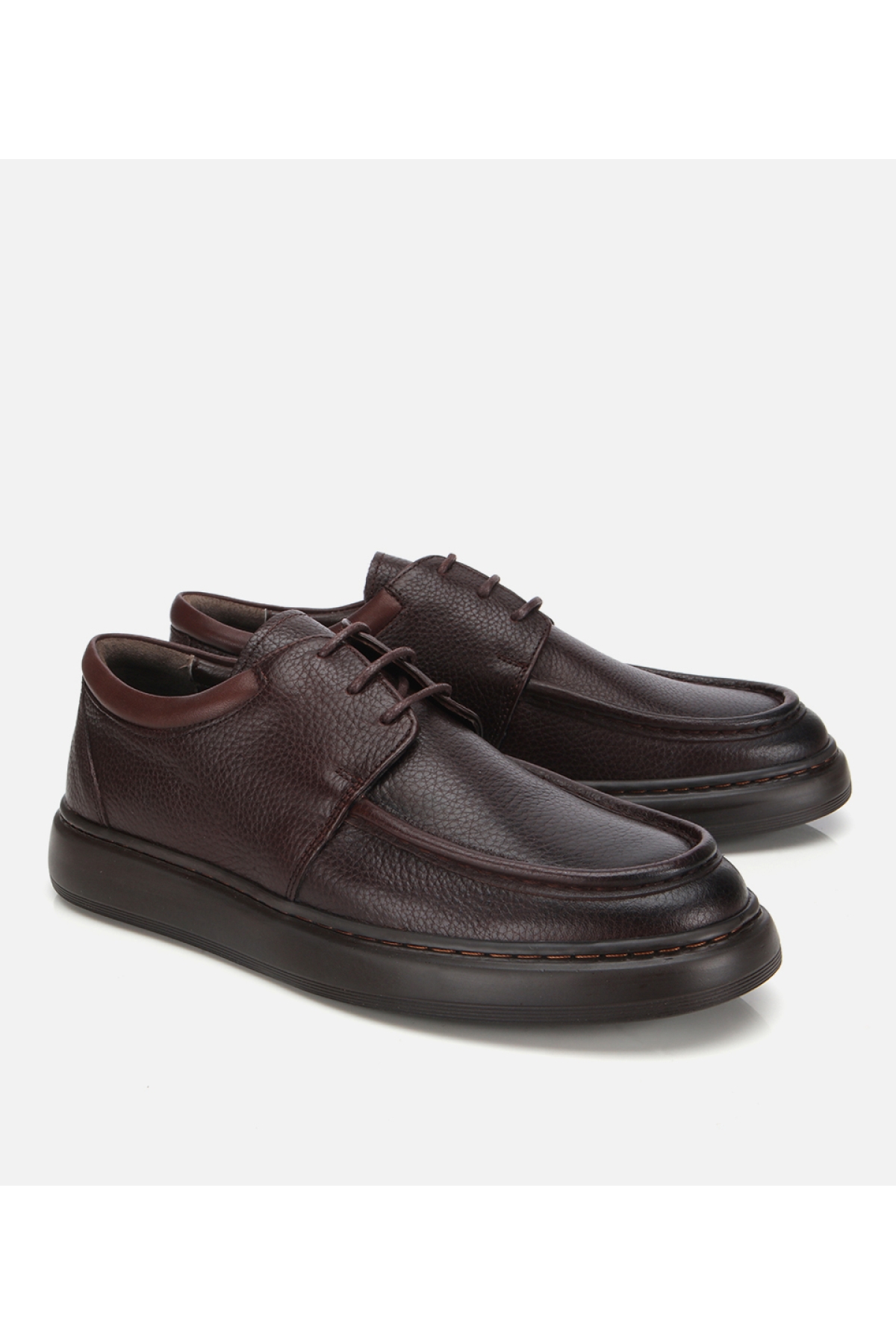 Erkek Deri Kahverengi Yumuşak Dokulu Comfort Günlük Ayakkabı - Görsel 2