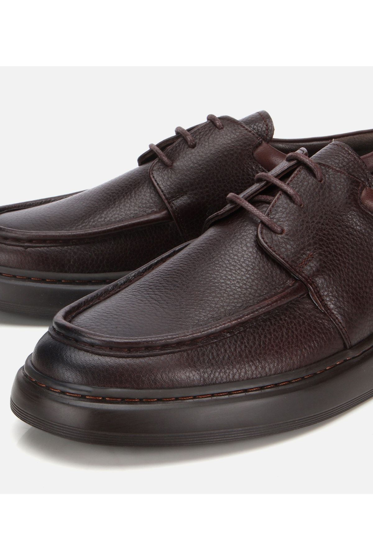 Erkek Deri Kahverengi Yumuşak Dokulu Comfort Günlük Ayakkabı - Görsel 3